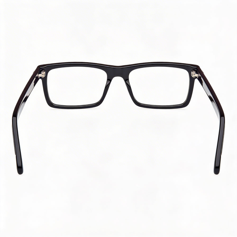 Gafas adidas Originals Or5107 para hombre, ligeras, de plástico, con montura negra brillante y lentes transparentes, 53 mm