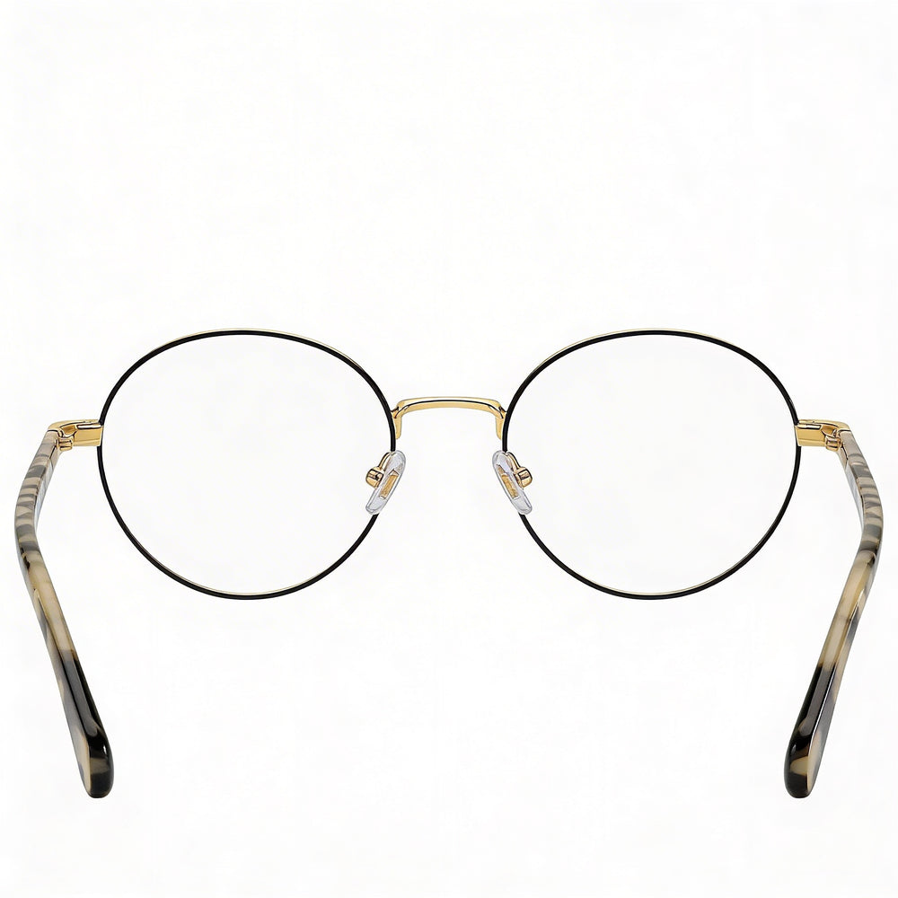 Gafas Kate Spade New York MARCIANN para mujer, montura de plástico en negro y dorado, lentes transparentes personalizables, 49 mm