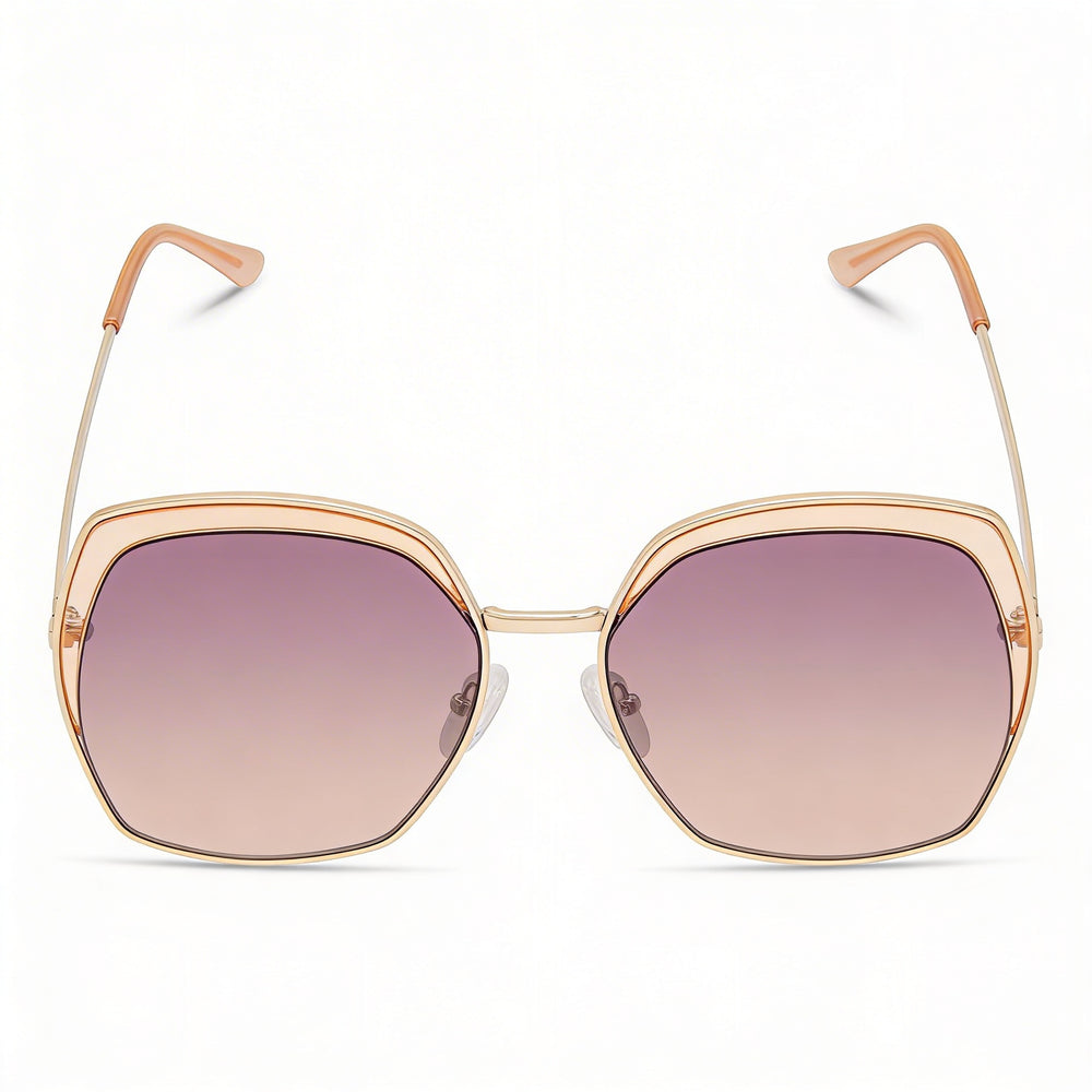 Gafas de sol GUESS Classic para mujer, de metal multicolor, con diseño de mariposa, ahumado, gris degradado, 100 % UV, no polarizadas, 59 mm