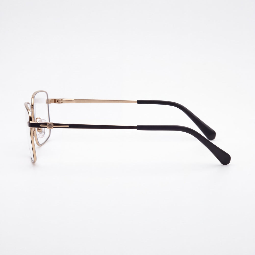 Gafas de metal para hombre HARLEY-DAVIDSON 50027 con montura negra y lentes multicolores, talla 2-17-145