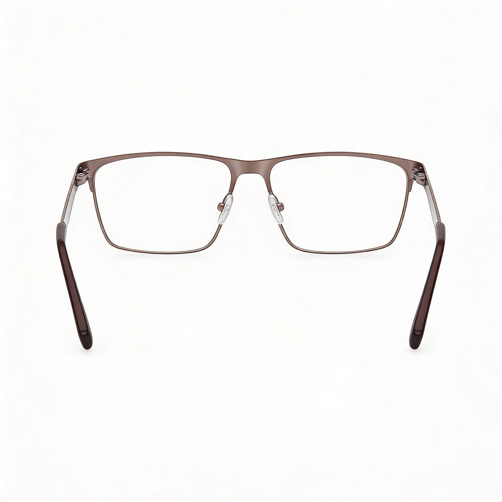 GANT Unisex GA50049 Modern Matte Light Bronze Metal Frame Eyeglasses with Polycarbonate Lenses 57mm