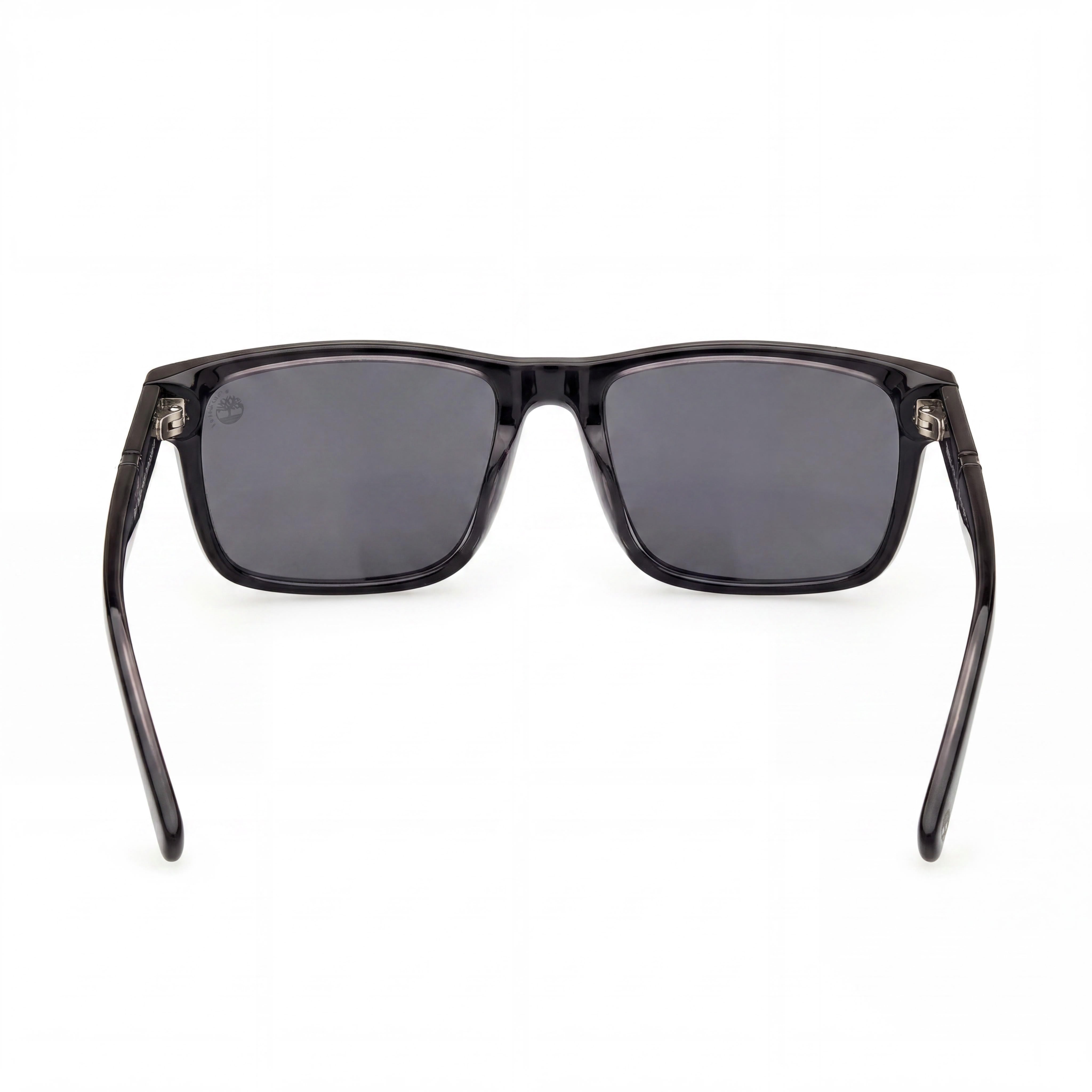 Timberland Modern Men's Shiny Black Acetate Polarized Grey 55mm UV Protection Sunglasses, Photo 4
