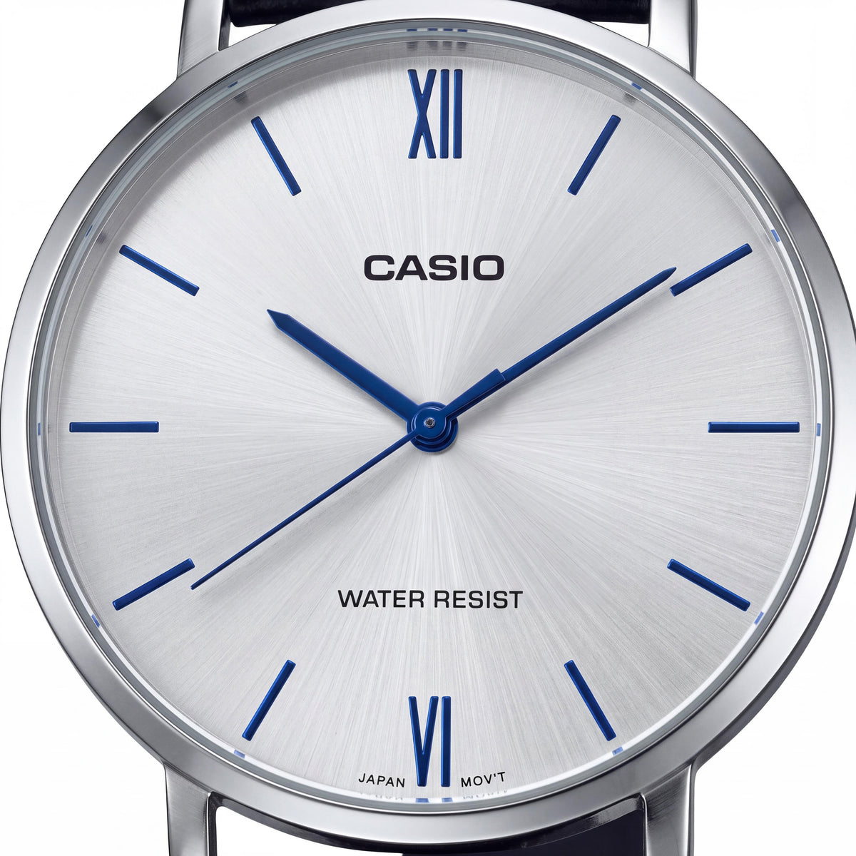 Casio MTP-VT01L-7B1 Men's Analog Quartz Watch, Silver Dial, Black Leather Band, Stainless Steel, 40mm, Water Resistant, Photo 2