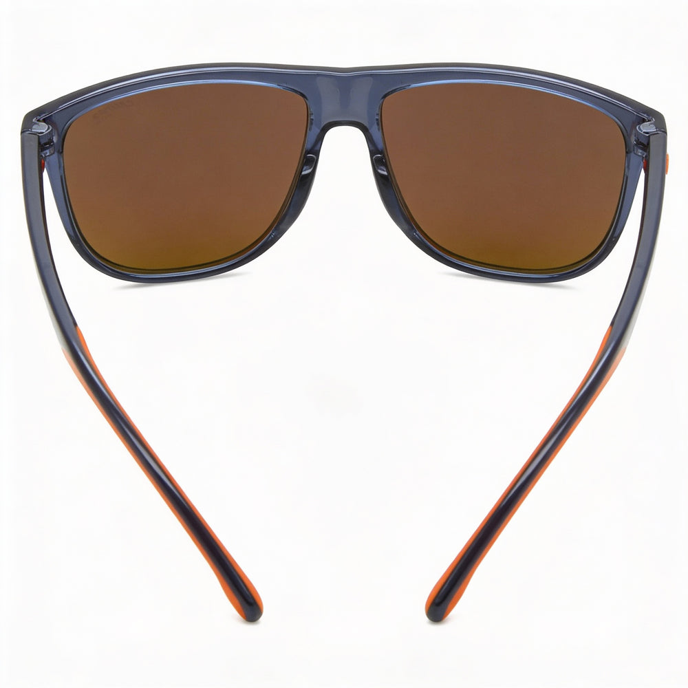 Carrera Modern Unisex Oval Blue Orange Polyamide Frame 58mm Sunglasses with UV Protection