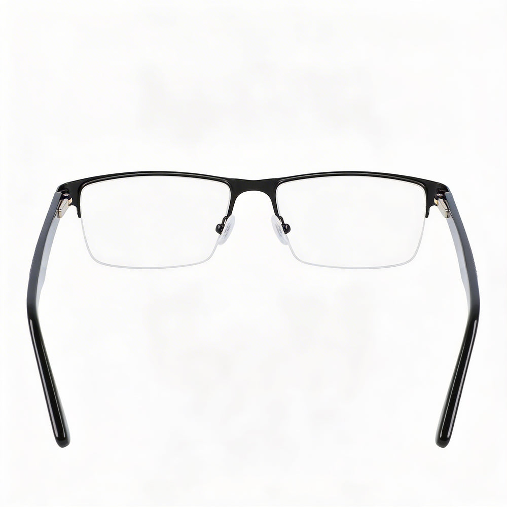 Lacoste CK20705 Gafas Rectangulares de Metal Negro Mate Unisex de Media Montura Ancho de Lente 55mm