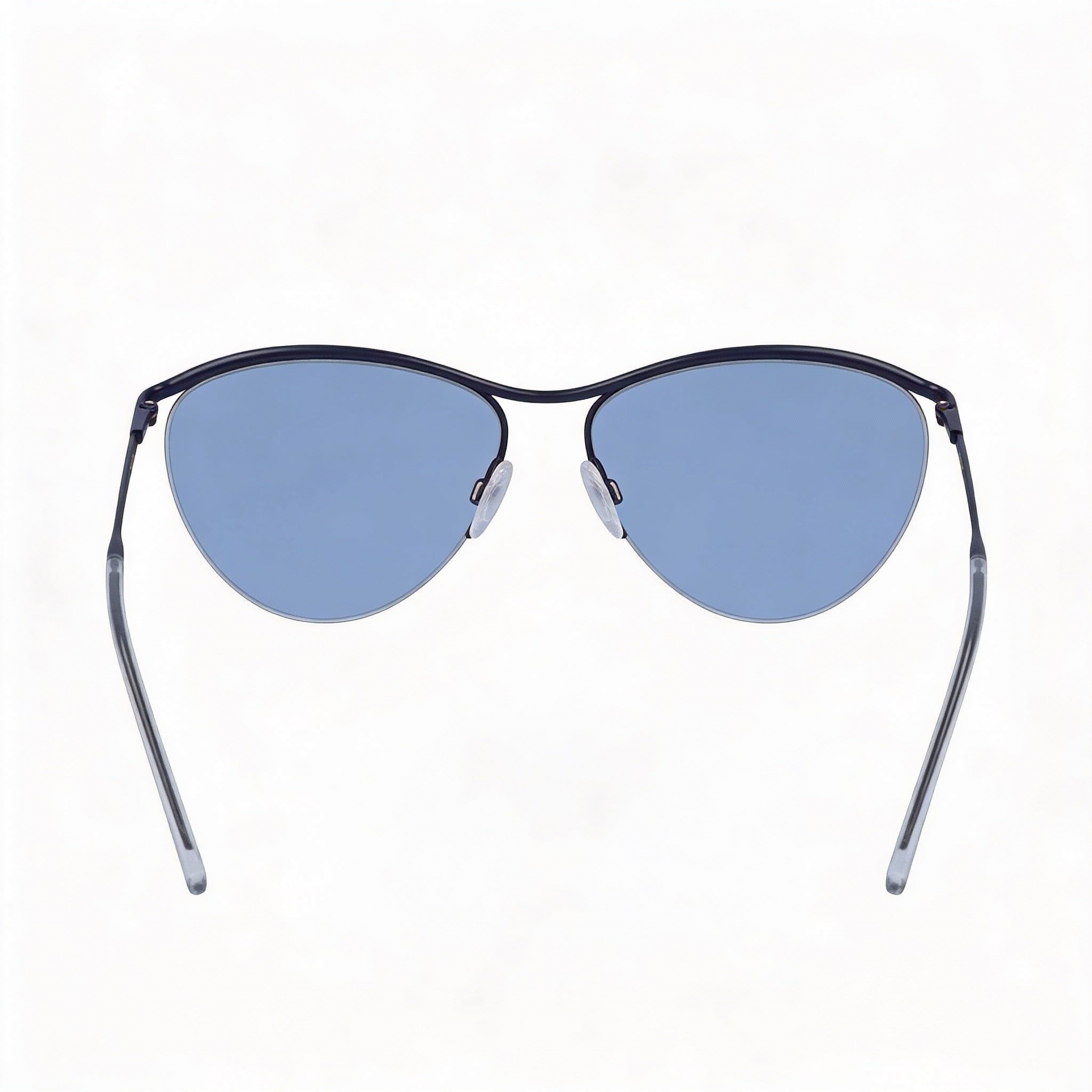 DKNY Dk107s Women's Navy Plastic Cateye Sunglasses with Blue Lenses, UV Protected, Non-Polarized 56mm, Photo 4