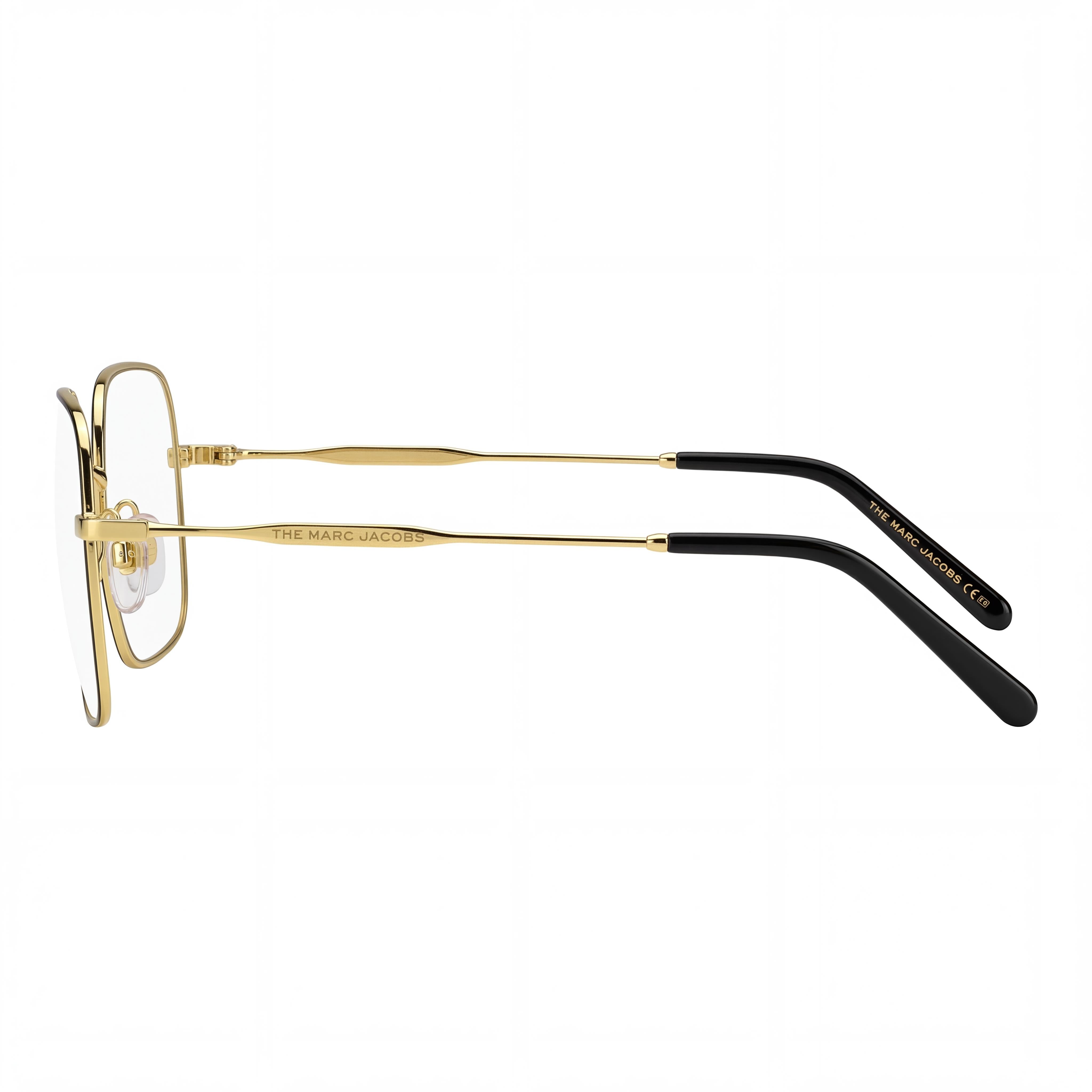 Marc Jacobs Marc 507 Gafas Ópticas Metálicas Doradas y Negras para Mujer con Lentes de Demostración Transparentes, Aptas para Receta 54 mm, Photo 3