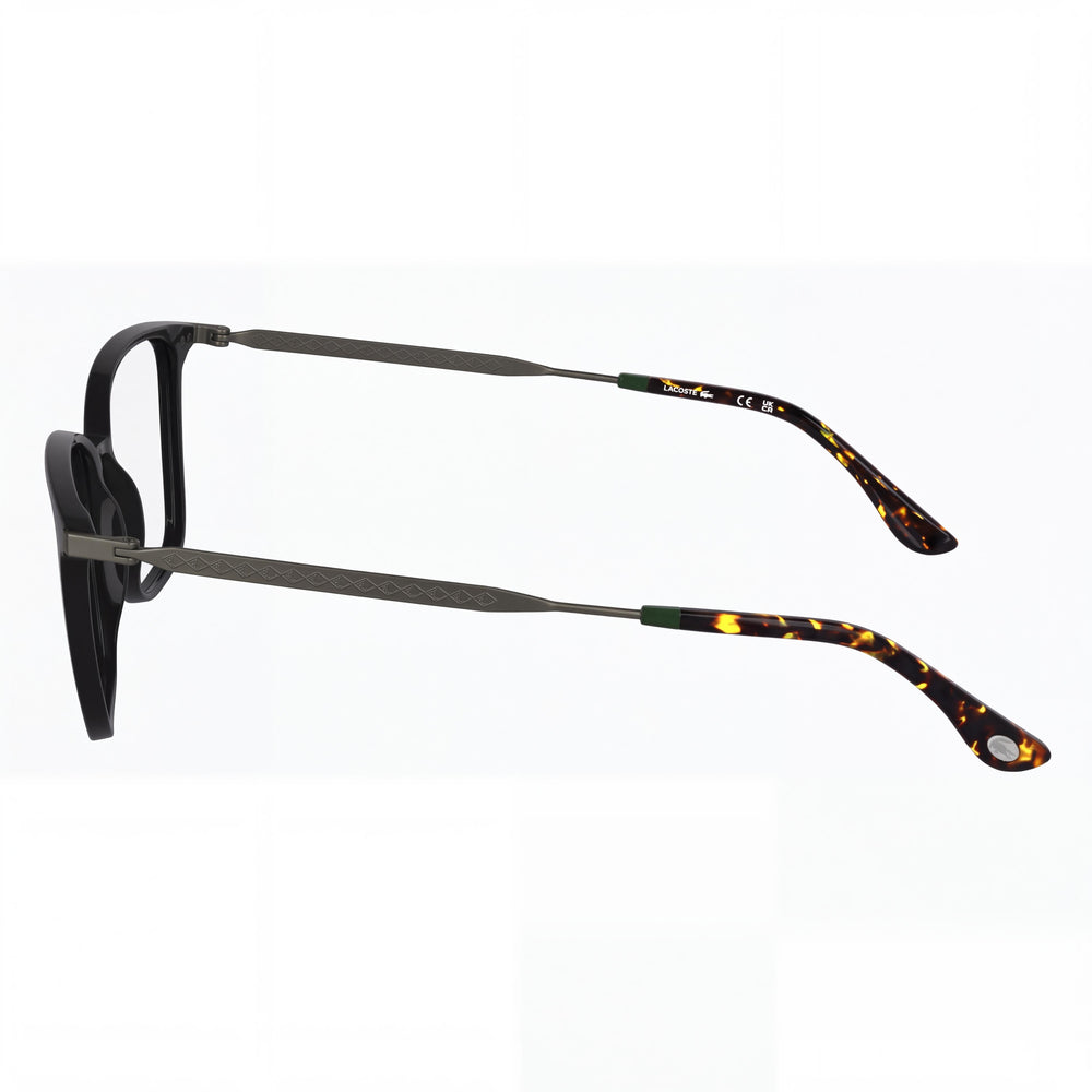 Lacoste L2984 N Gafas oftálmicas casuales para mujer con armazón de plástico en color negro y lentes transparentes, talla 53-15-140