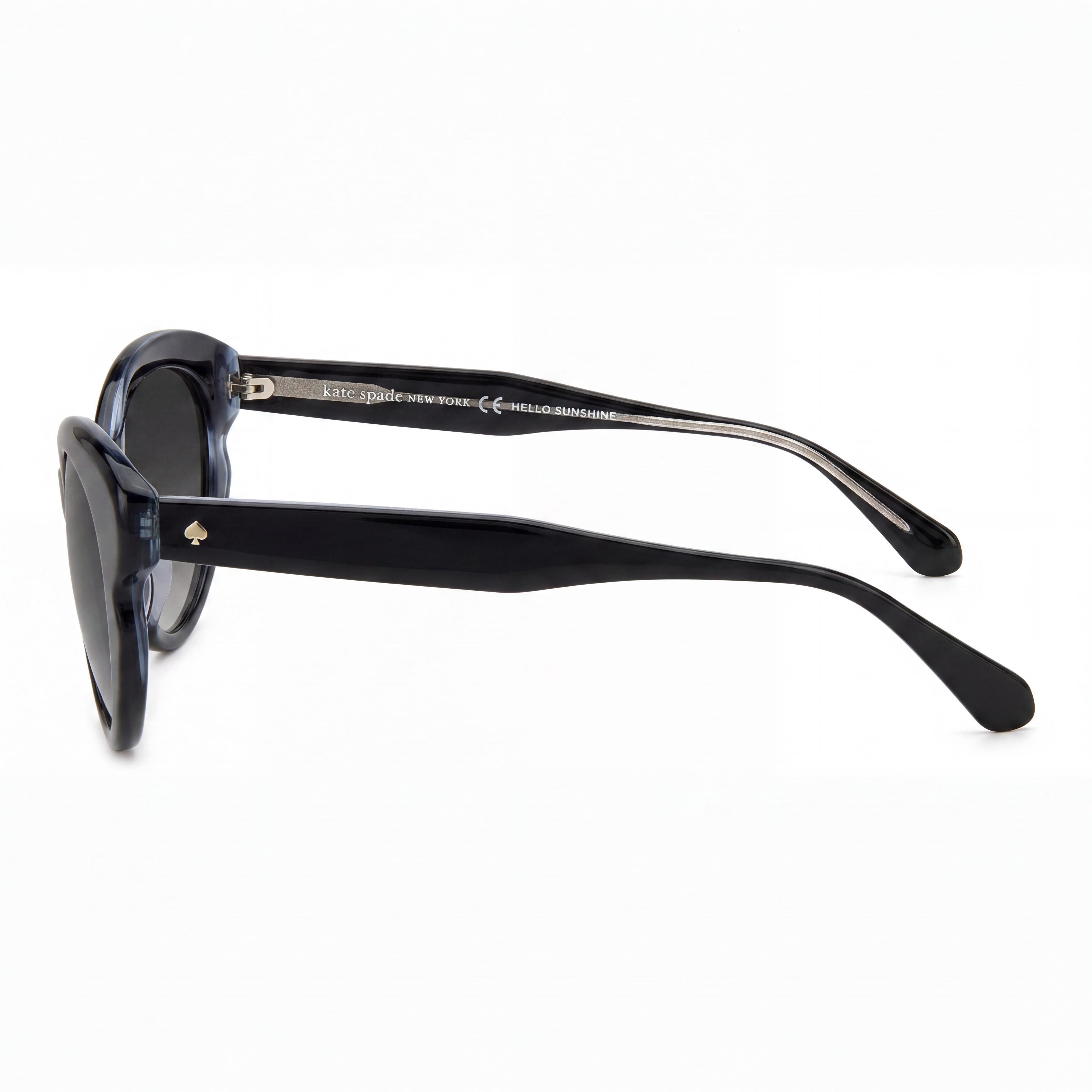 Gafas de Sol Clásicas de Ojo de Gato para Mujer kate spade new york, Plástico, Protección UV, Negro con Degradado Gris Oscuro 53mm, Photo 3