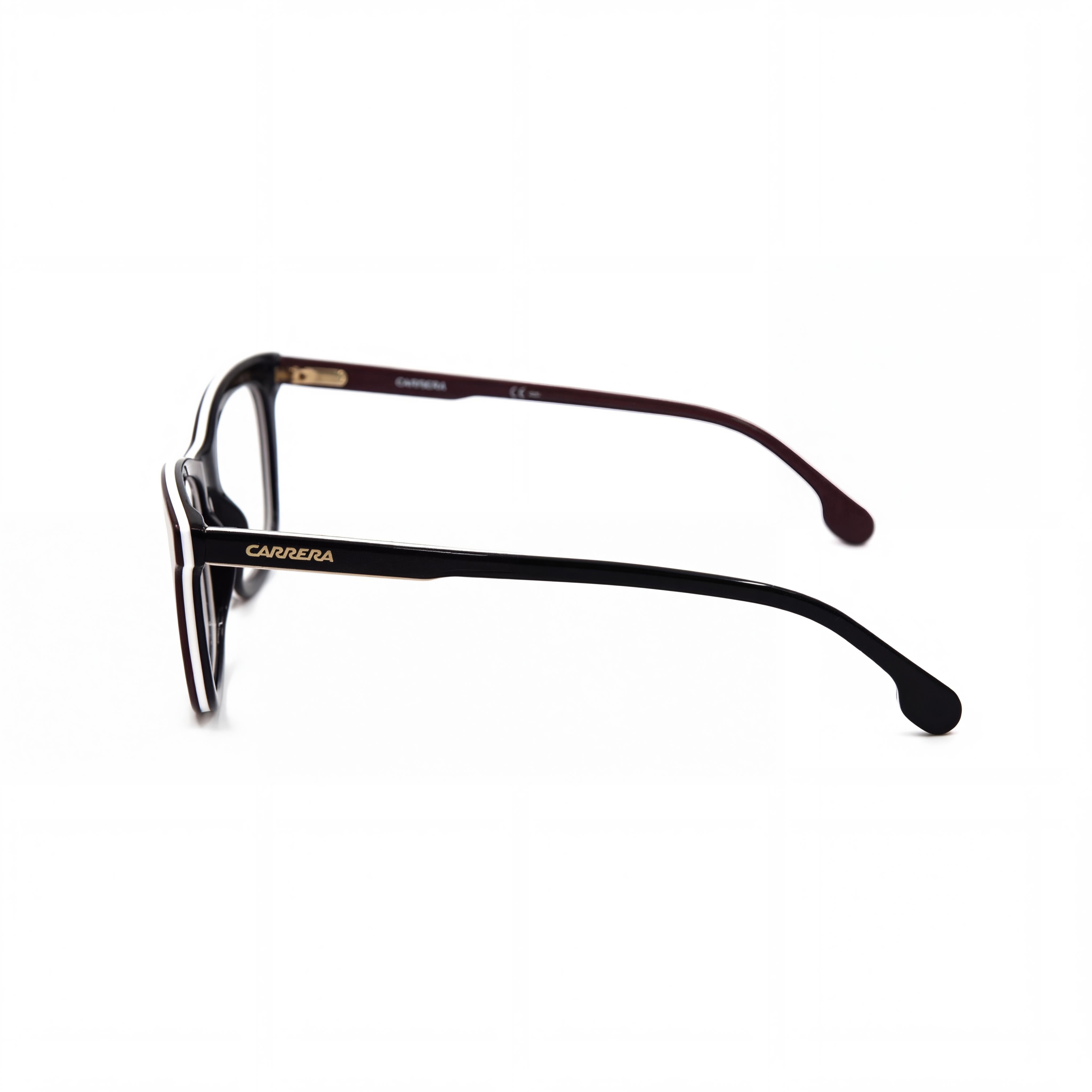 Carrera 1107/V Unisex Eyeglasses with Burgund Opal Acetate Frame, Clear Non- Polycarbonate Lenses, Size 50-17-140mm, Photo 3