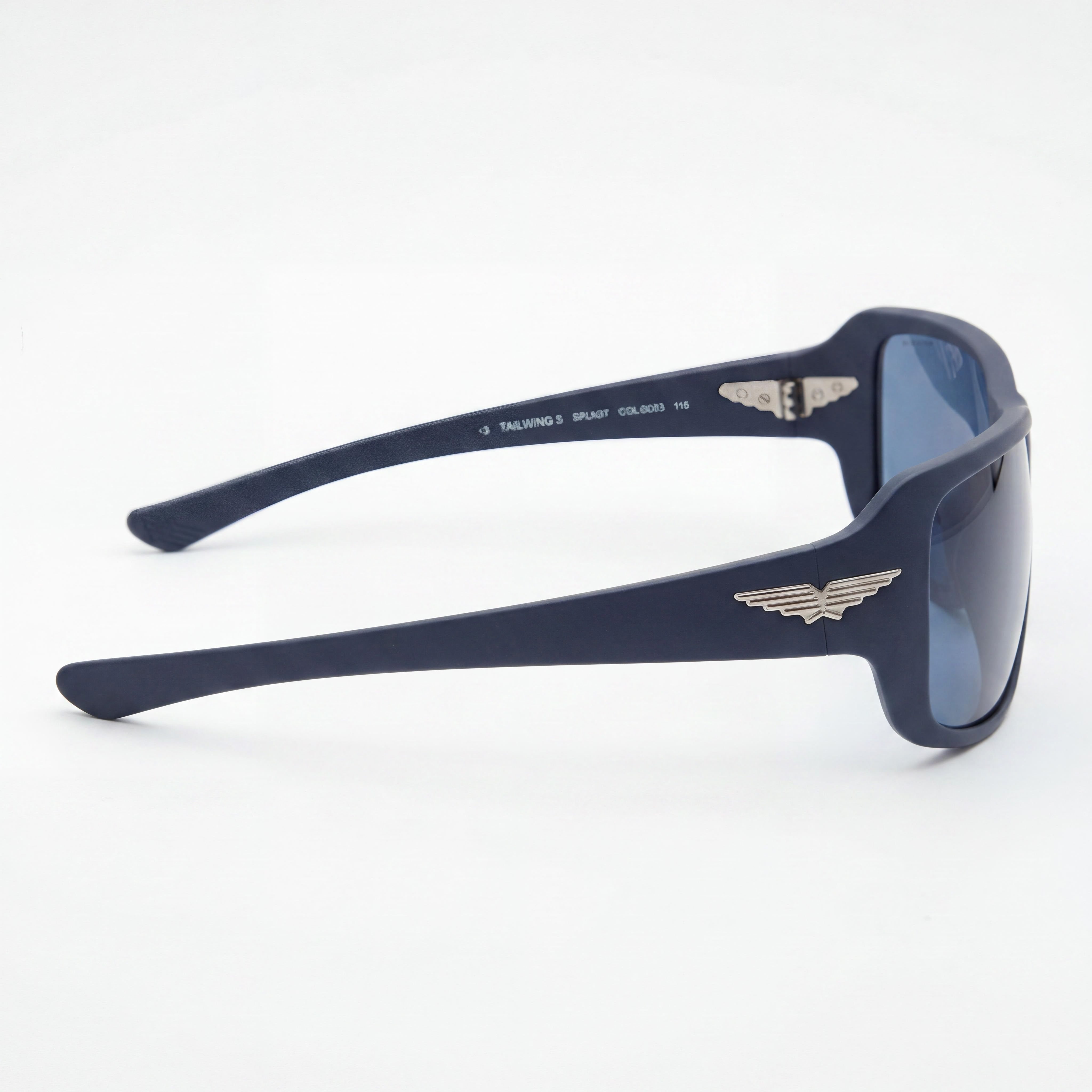 Police Tailwind 5 Men's Casual Injected Frame Sunglasses, Matte Blue, Blue Polycarbonate Lenses UV400, 65-14-115, Photo 3