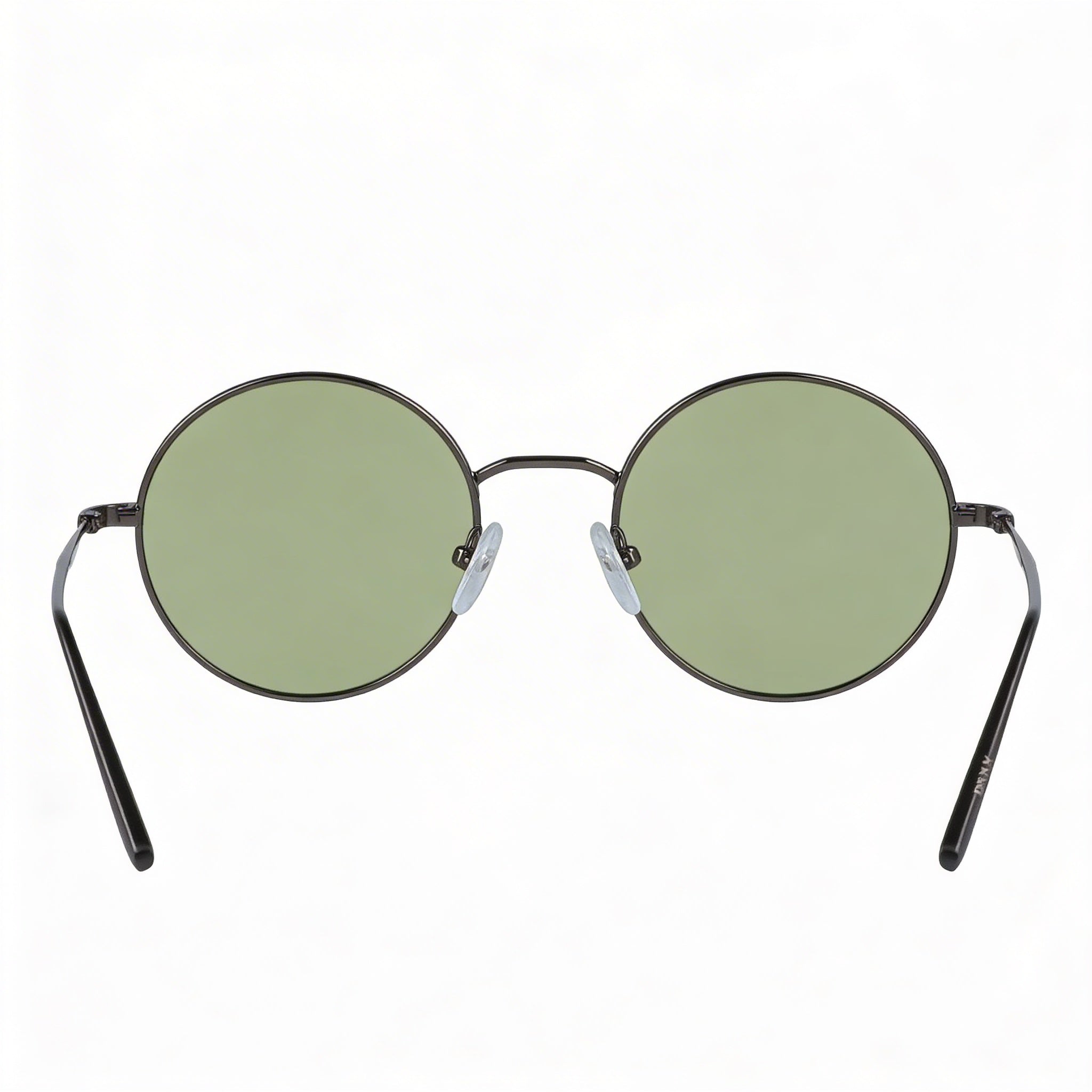 DKNY Women’s Round Sunglasses Plastic Frame UV Protected Non-Polarized Gunmetal Green 47-19-135, Photo 3