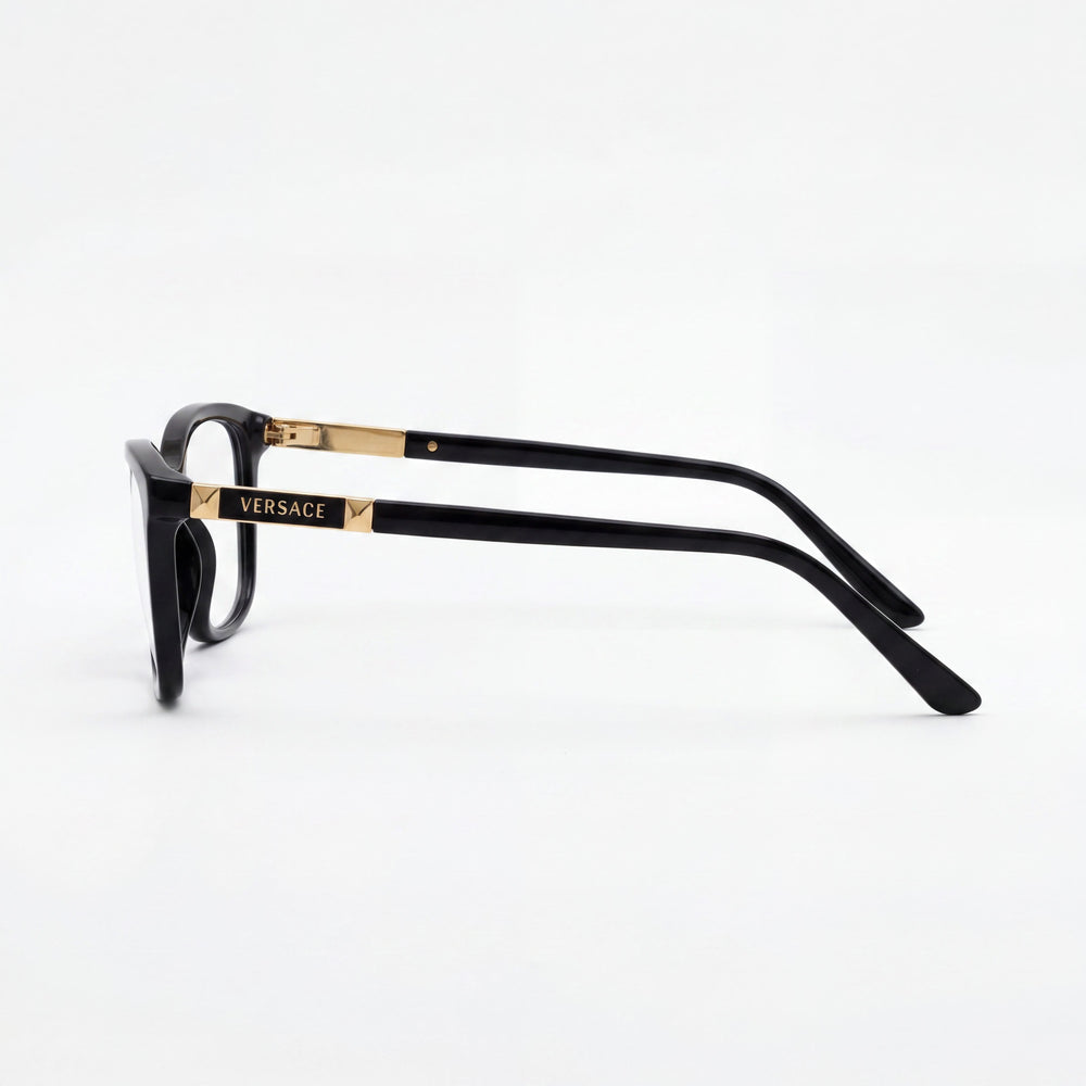 Gafas Versace Rectangular Ve3186 Unisex Montura Plástico Negro Lente 54mm Puente 16mm Varilla 140mm