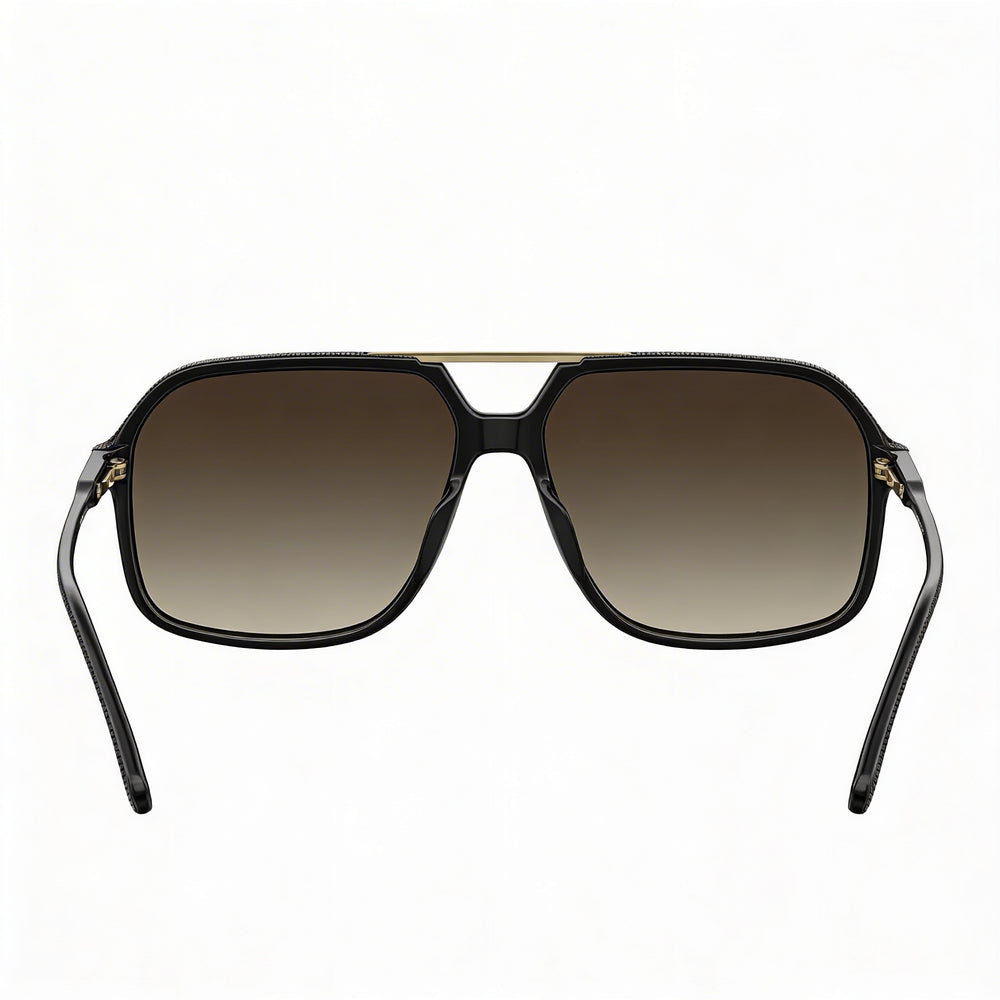 Carrera CARRERA 229/S Black Brown Shaded Polycarbonate Frame Pilot Unisex Sunglasses 59mm Lens Width