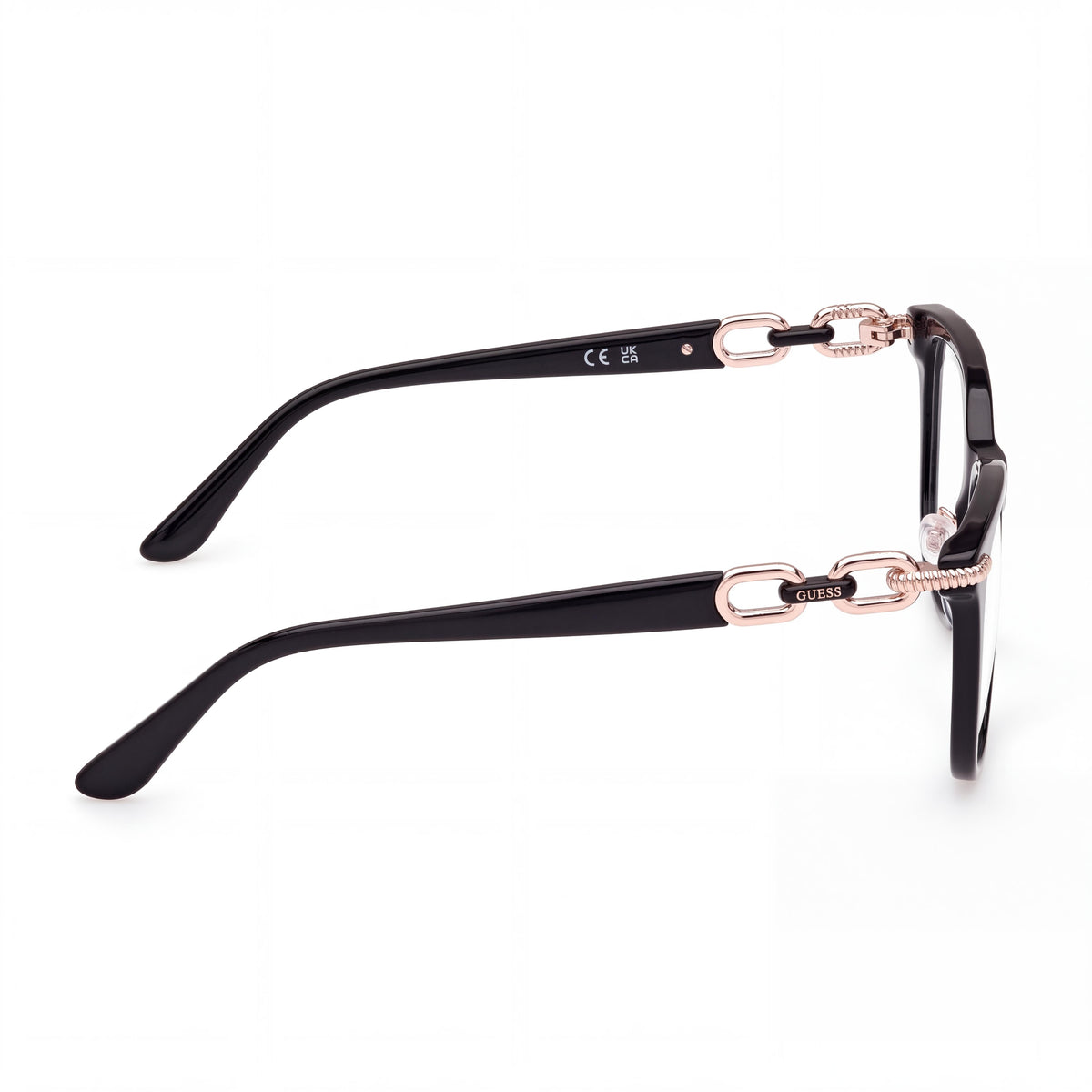 GUESS Gu50203-d Unisex Shiny Black Frame Eyewear with Non- Polycarbonate Lenses 53-18-140, Photo 2