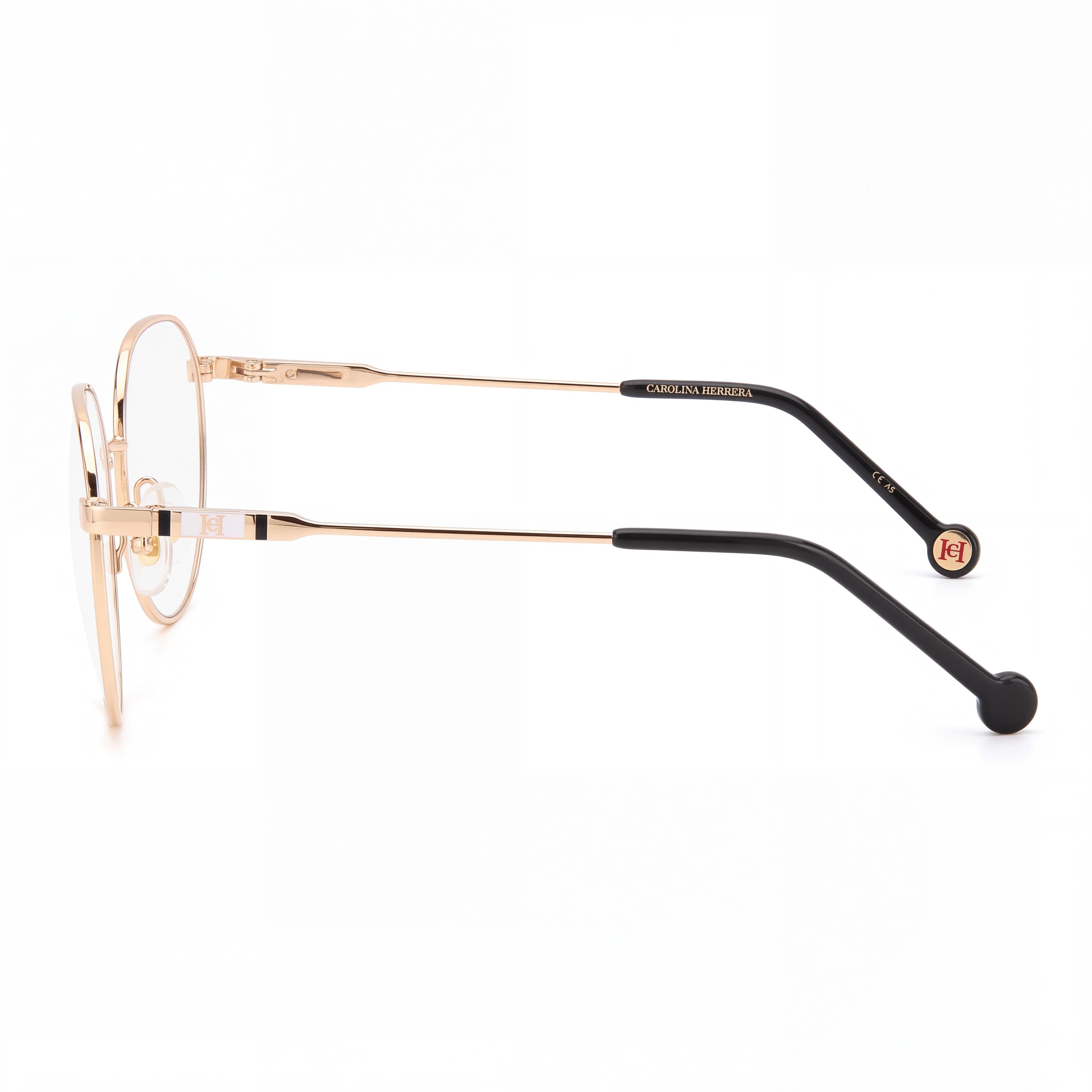 Carolina Herrera Modern Women's Eyewear with Rose Gold Metal Frame and Polycarbonate Lenses, 54mm, Photo 3