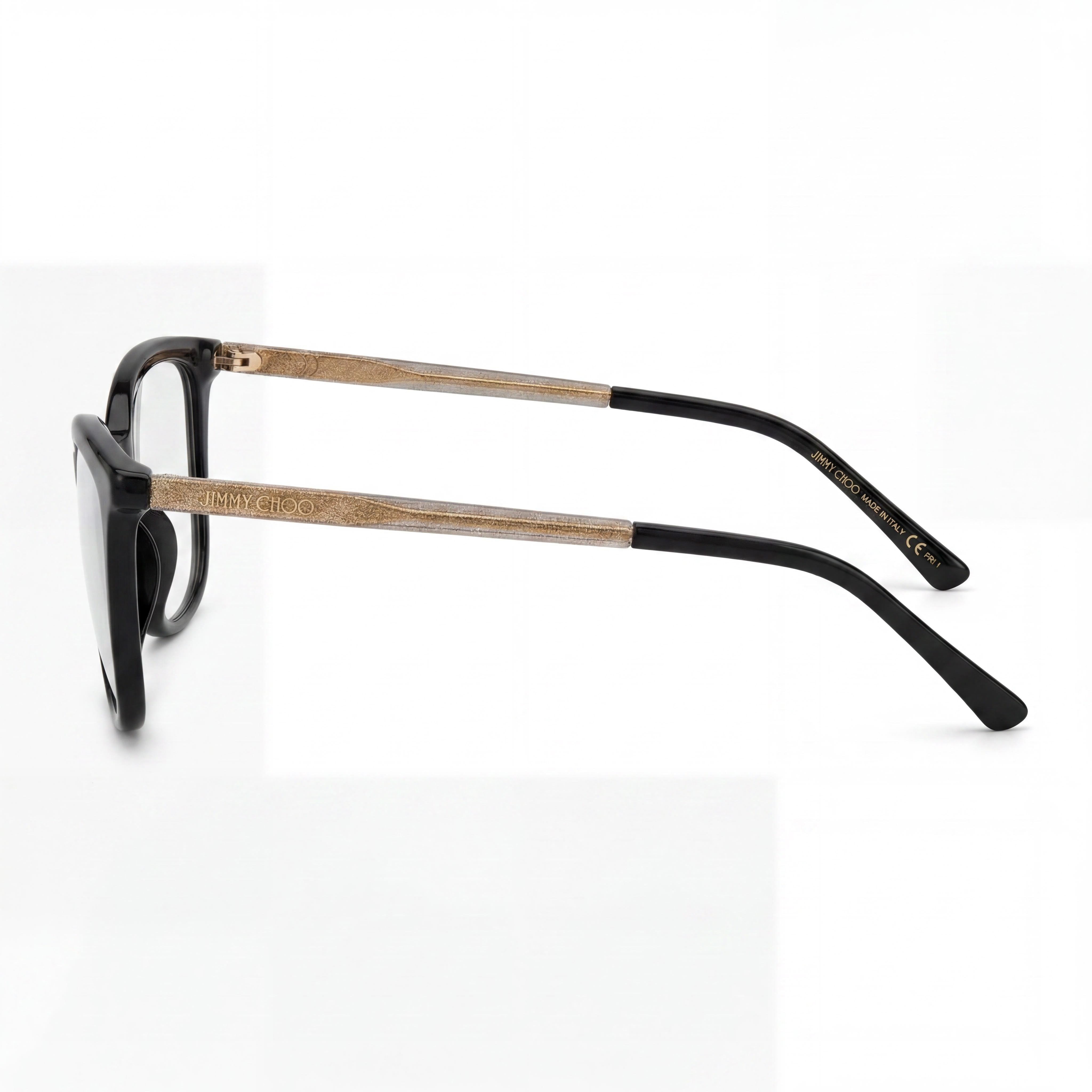 Gafas de sol informales JIMMY CHOO para mujer, montura de acetato negro, lentes negras con protección UV de 56 mm, Photo 3