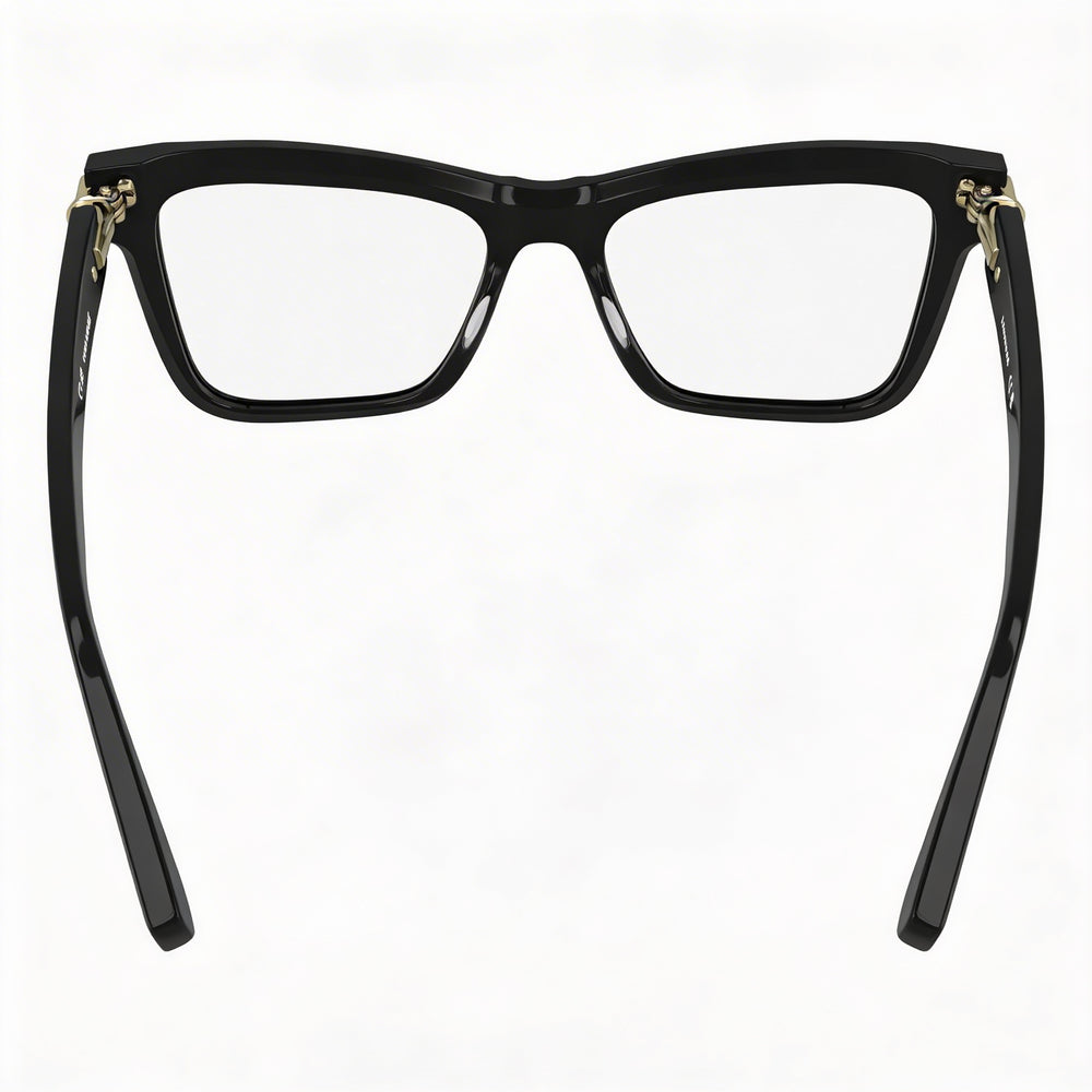 Gafas Oftálmicas Longchamp Colección Casual para Mujer, Armazón Negro con Cristales de Plástico Transparente 53-17-140