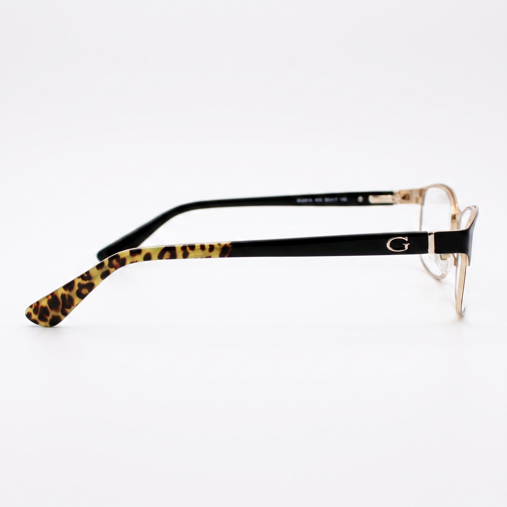 GUESS gu2614 Gafas Unisex con Montura Metálica Negro Mate y Oro Mate, sin lentes 52/17/135, Photo 2