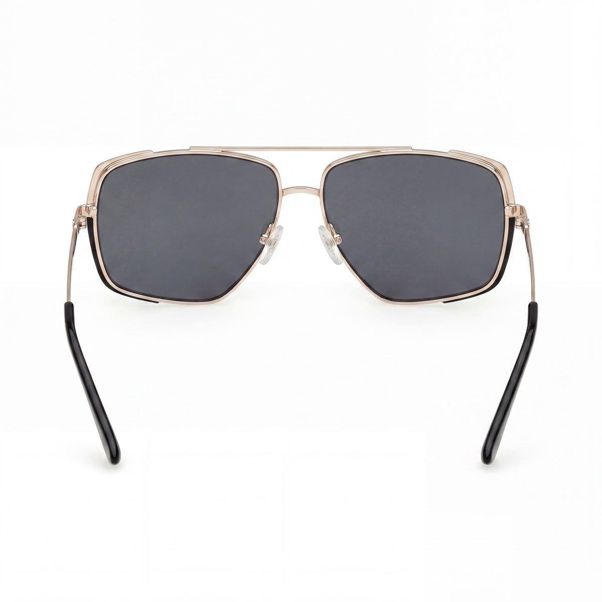 GUESS Oversized Metal Navigator Unisex Sunglasses, Matte Black Acetate Frame, Smoke Lenses 62-12-140, Photo 4