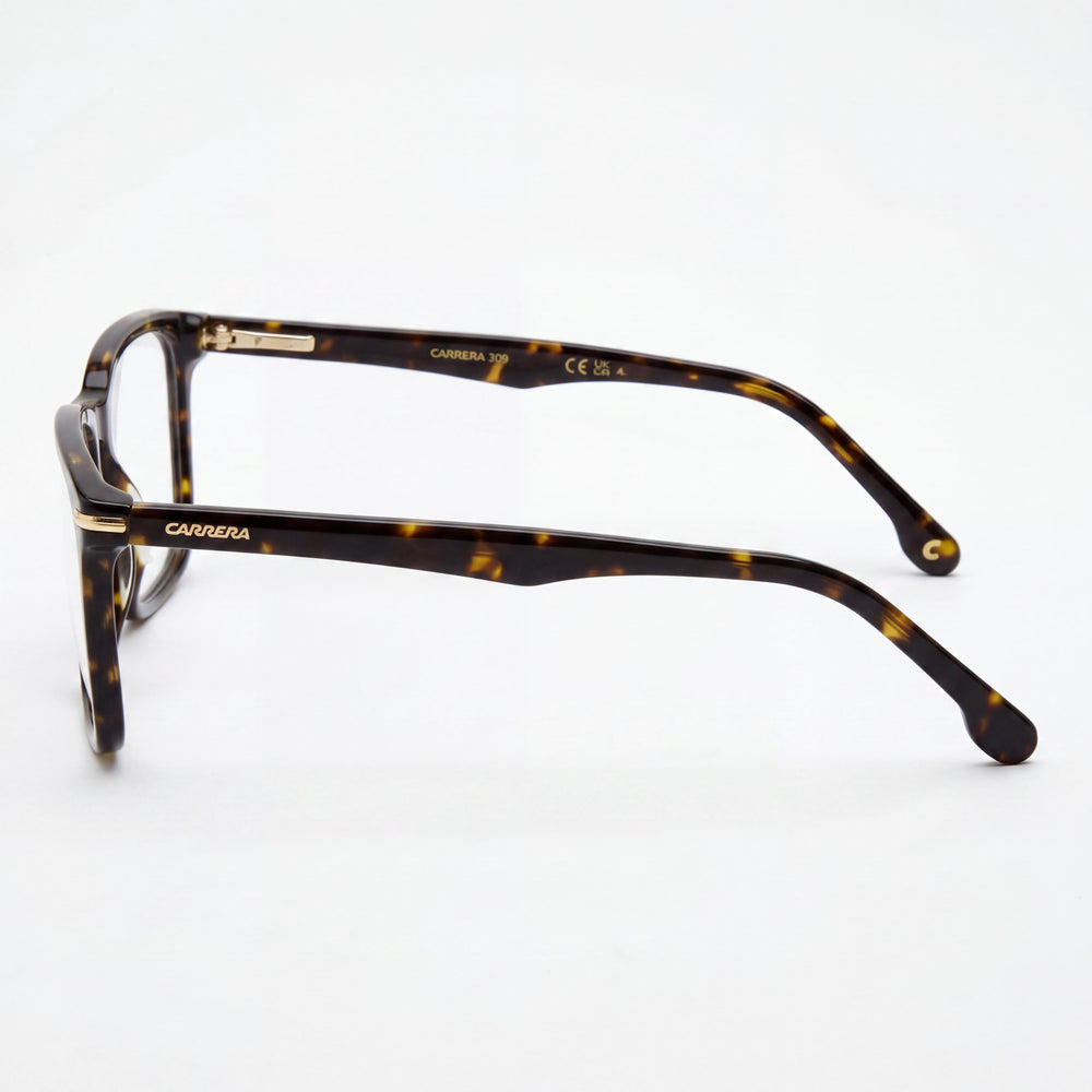 Carrera 309 Men's Casual Style Havana Acetate Frame Eyewear with Plastic Lenses, 54mm Lens, 18mm Bridge, 145mm Temple
