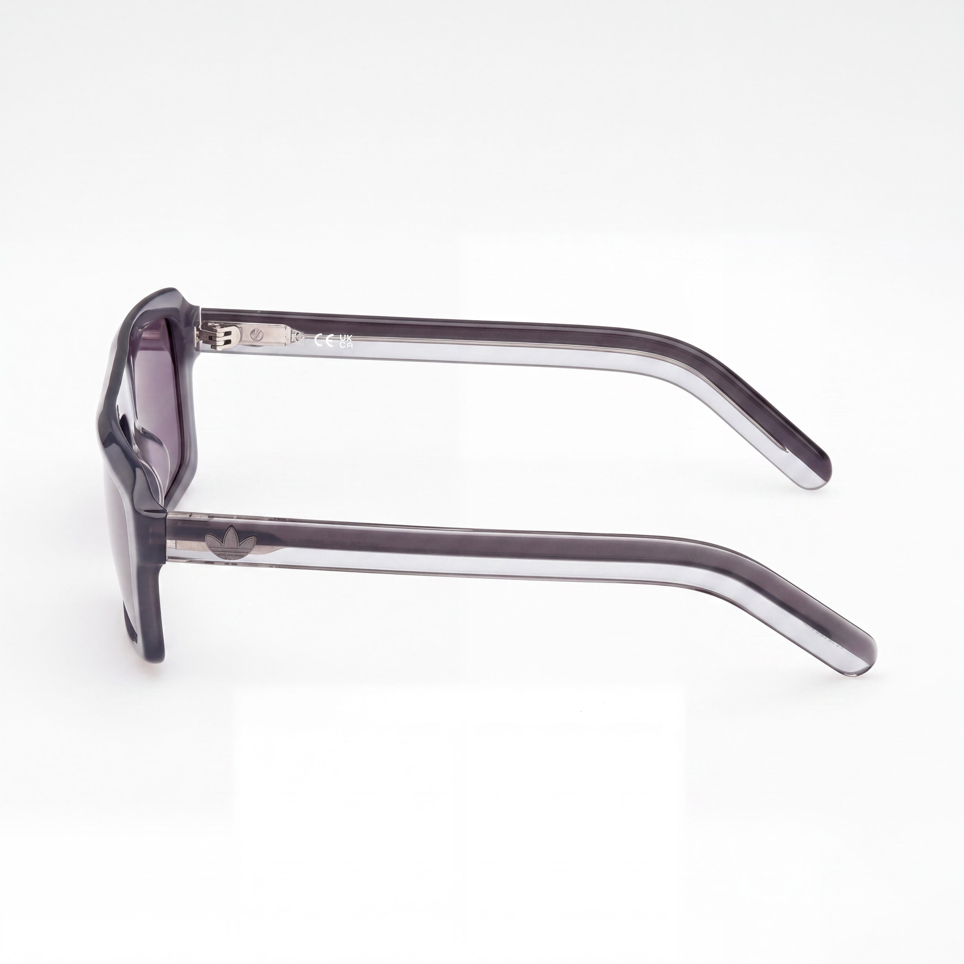 adidas Originals Classic Unisex Shiny Grey Plastic Purple Lens 100% UVA & UVB Protection Non-Polarized 55mm Sunglasses, Photo 3