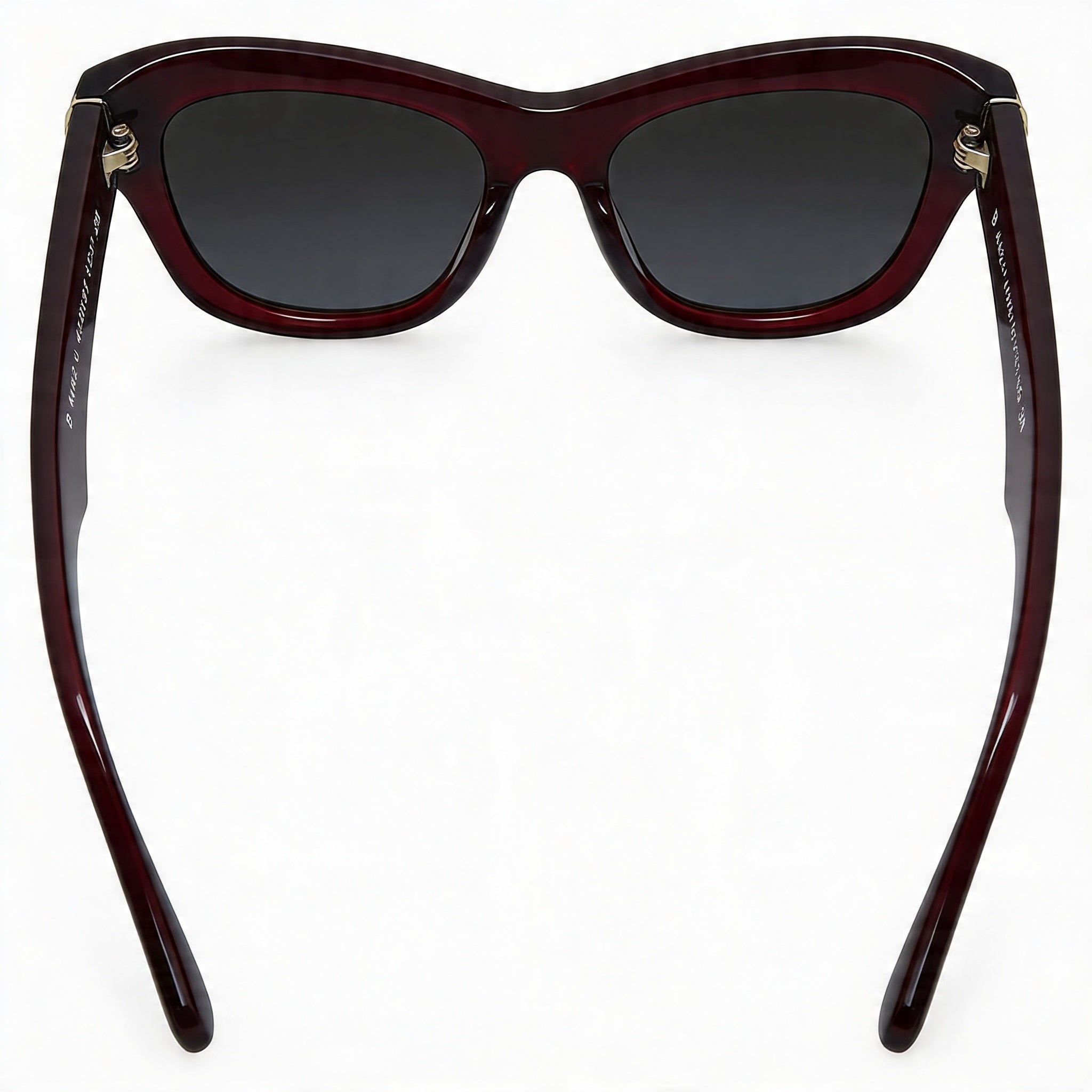 BURBERRY Classic Unisex Red Dark Grey Acetate Cat Eye Frame Polarized UV Protection Sunglasses 51mm, Photo 4