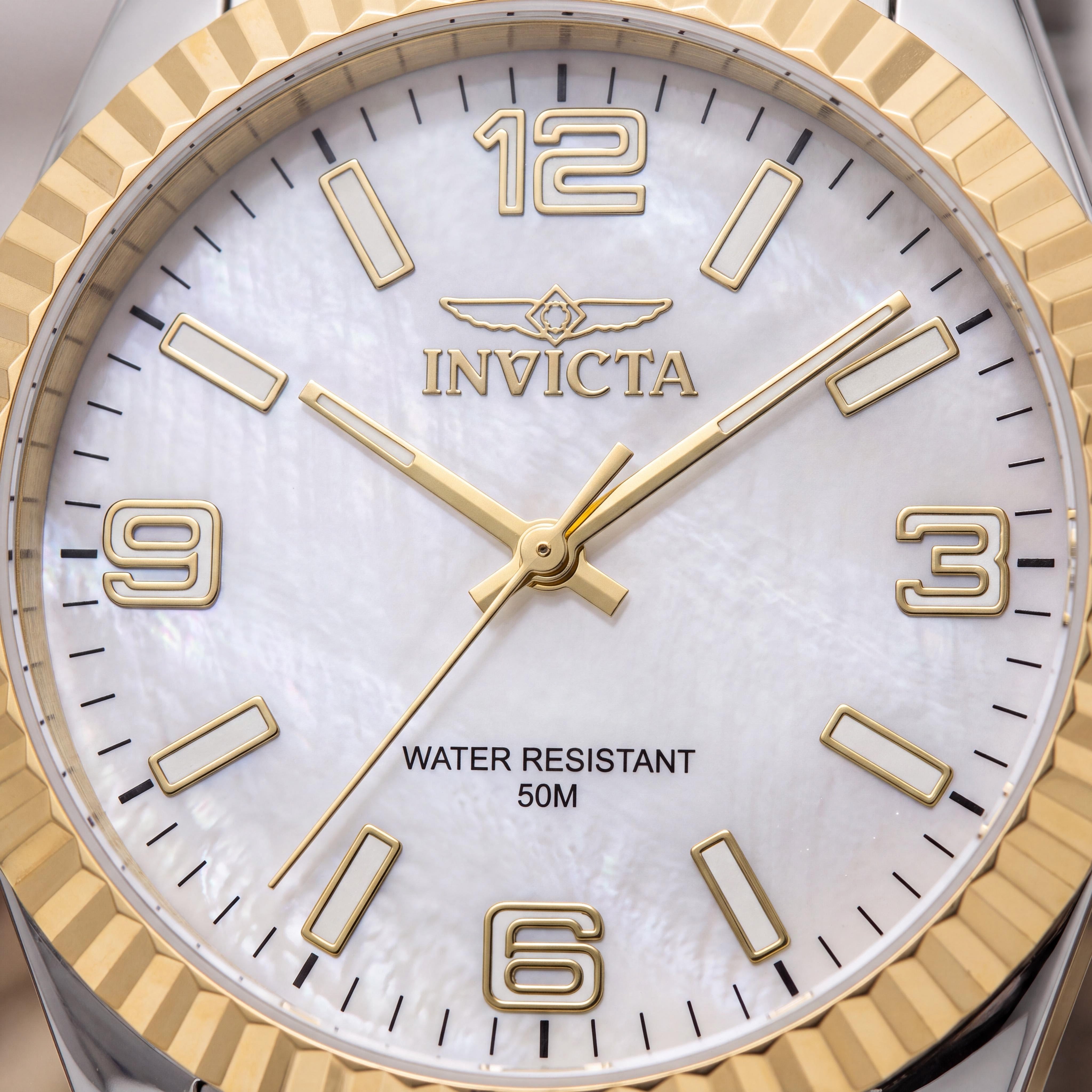 Invicta Specialty 49750 Unisex Silver Stainless Steel Bracelet Quartz Watch, Pearl Dial, 38mm, 5ATM WR, Photo 2