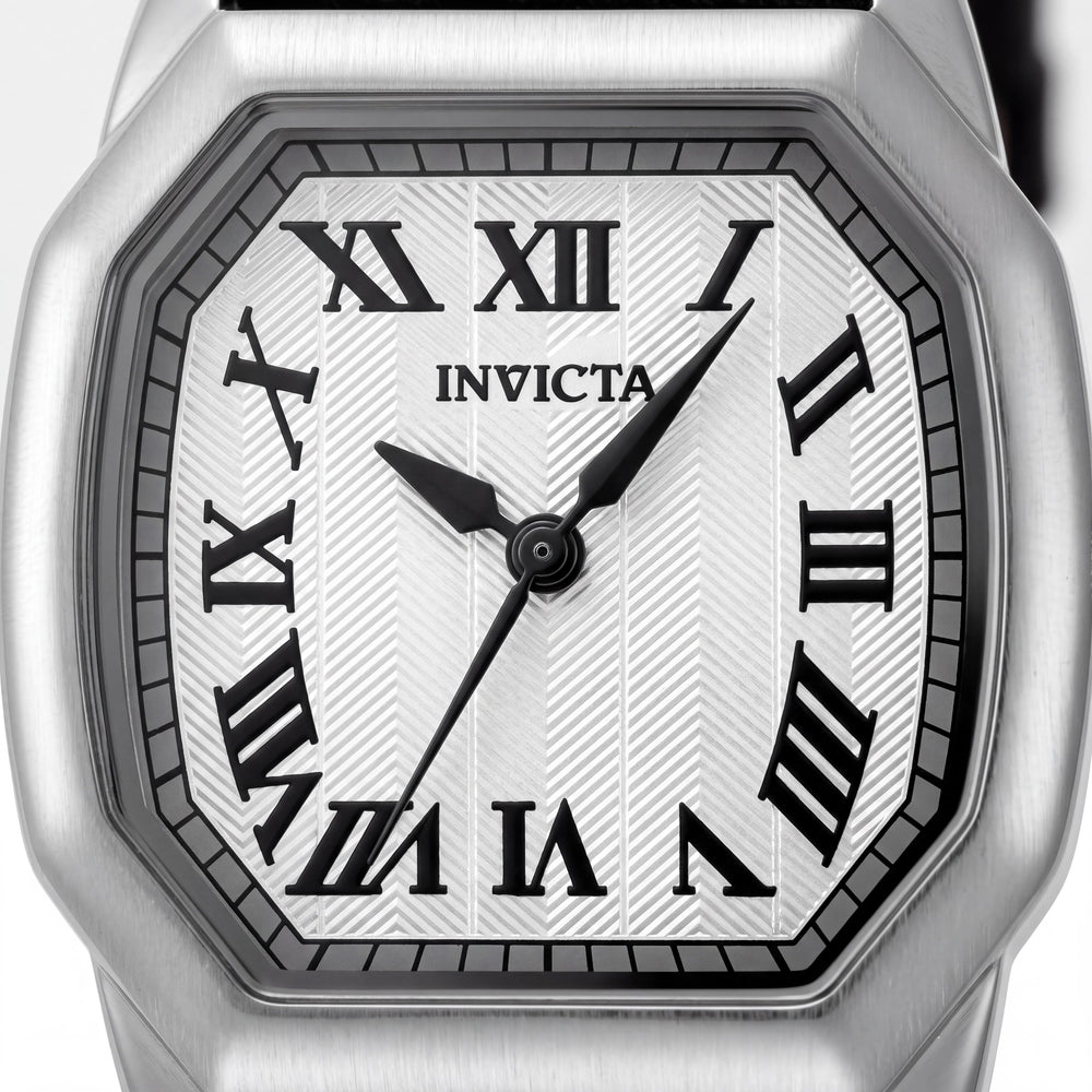 Reloj de Cuarzo Invicta Wildflower 48961 para Mujer, Caja de Acero Inoxidable Plateado, Correa de Cuero, 27mm