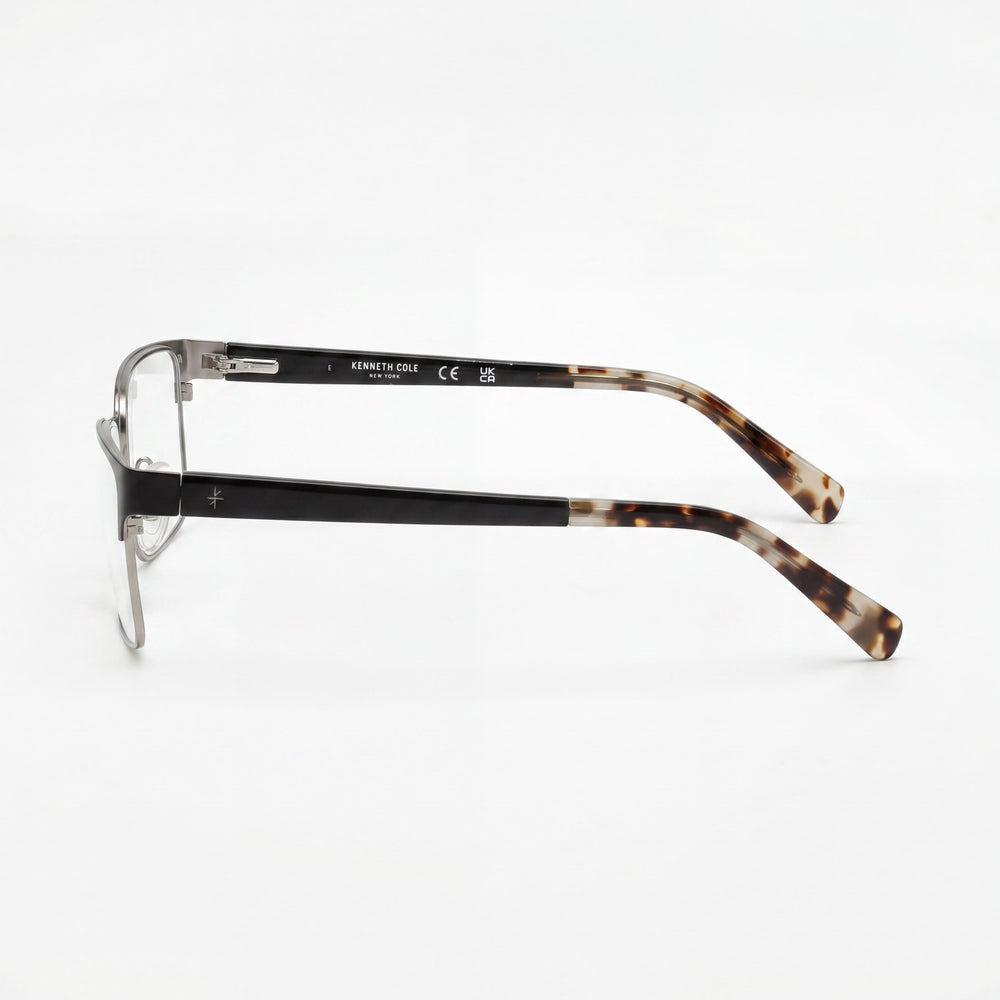 Kenneth Cole New York Kc50008 Men's Eyewear with Metal Frame and Polycarbonate Lens in Matte Black Havana 56