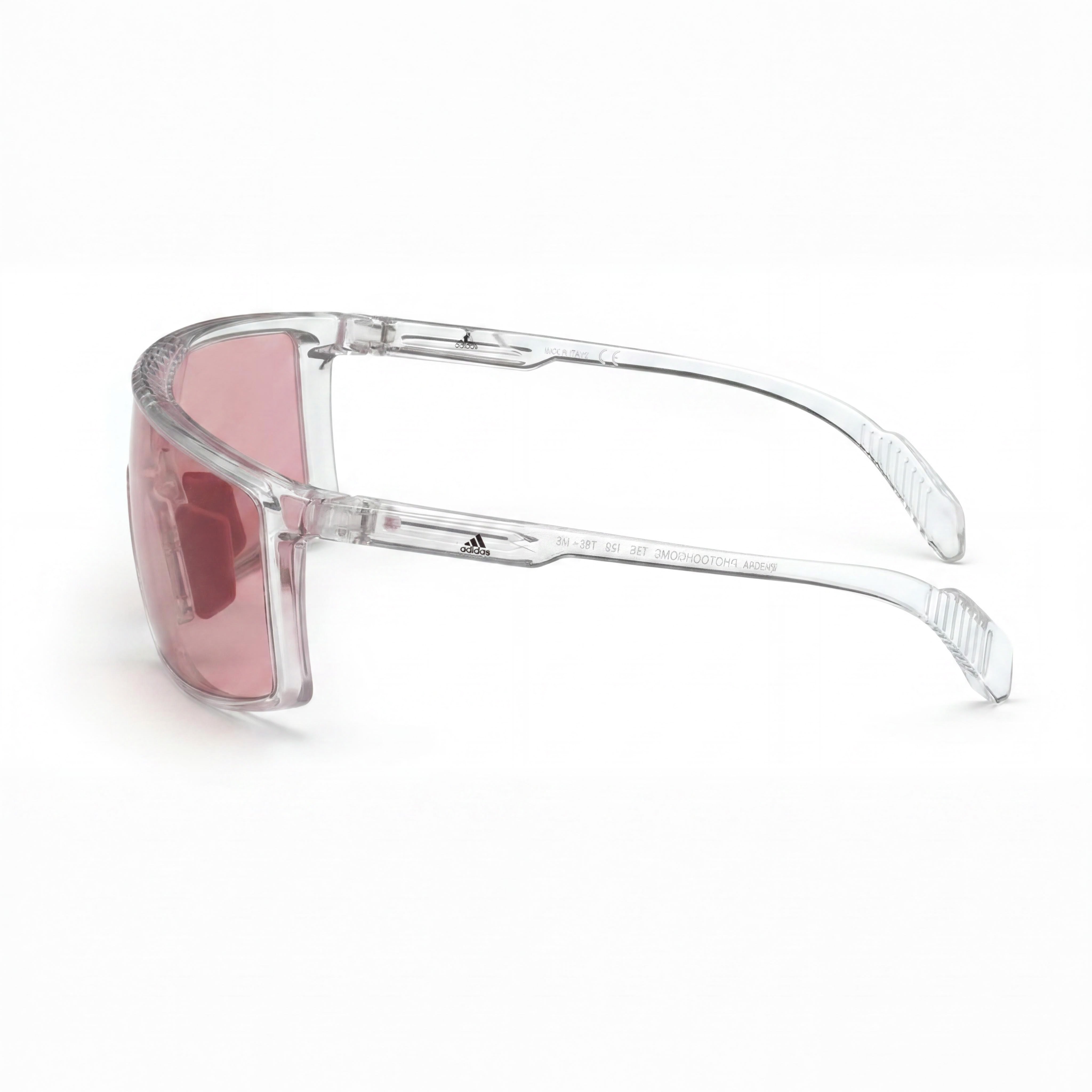 Adidas Modern Unisex Plastic Sunglasses Rose Crystal Bordeaux to Grey Photochromatic UV Protection 128mm, Photo 3