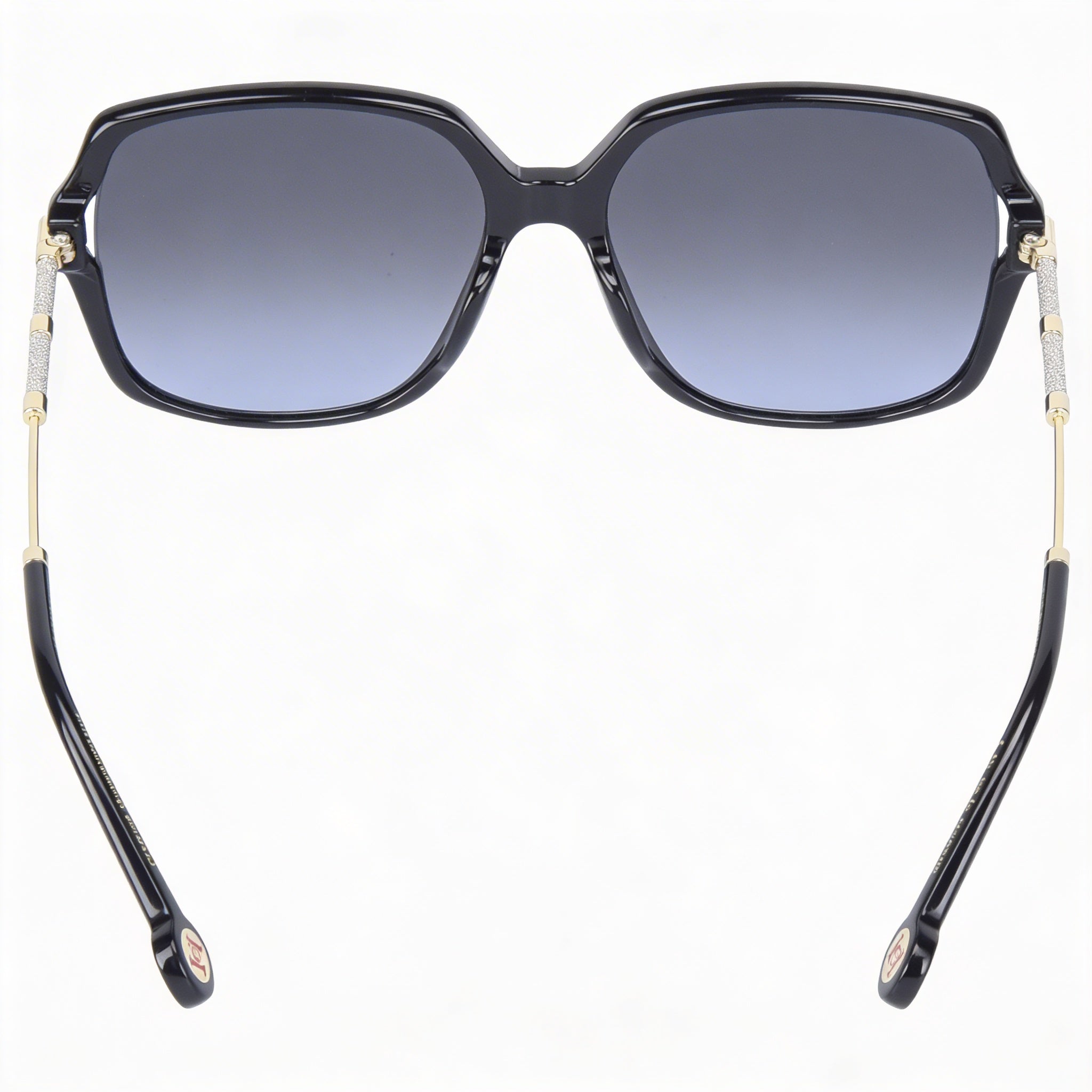 Carolina Herrera Casual Women's Black Plastic Frame Sunglasses with Dark Grey Shaded UV Protected Lenses 58mm, Photo 4