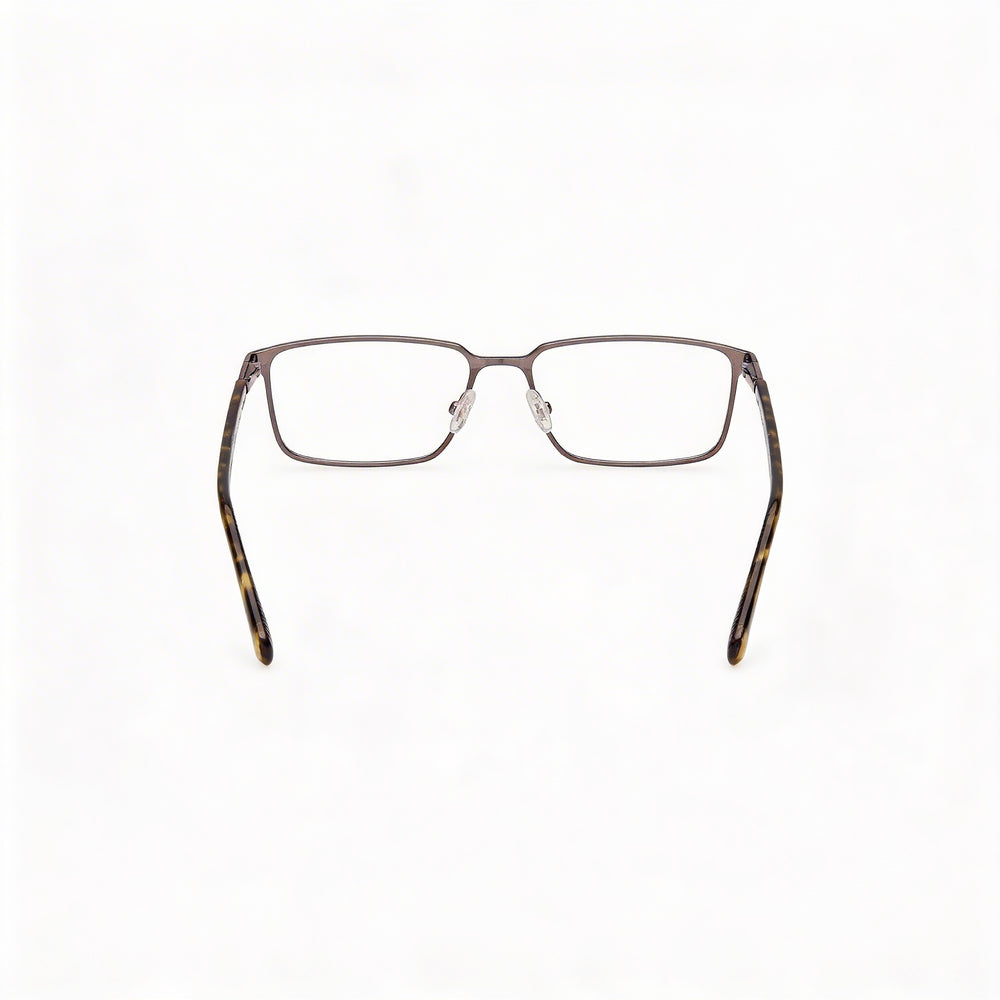 Guess Gu50244 Unisex Metal Frame Eyeglasses, Gunmetal with Transparent Polycarbonate Lenses, 55mm