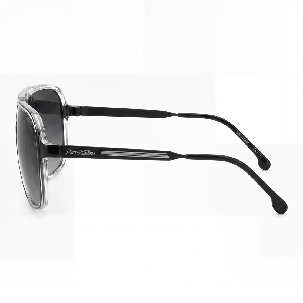 Carrera Contemporary Black White Aviator Sunglasses Unisex, 64mm