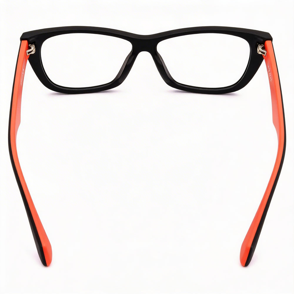 Adidas Originals OR5010 - Montura oftálmica inyectada para mujer, color negro mate, lentes de policarbonato transparente, ancho de lente de 55 mm