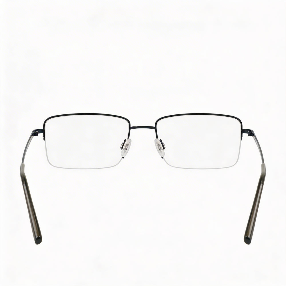 Gafas Flexon para hombre con montura Flexon y lentes compuestas multicolor, azul marino satinado, ancho de lente: 2 mm, puente: 18 mm, patilla: 145 mm