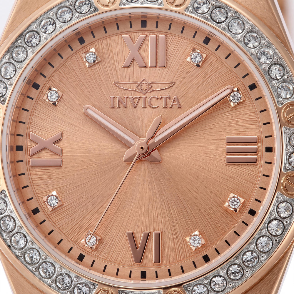 Invicta Specialty 50190 Reloj de Cuarzo para Mujer con Esfera Oro Rosa, Caja y Brazalete de Acero Inoxidable, 34mm