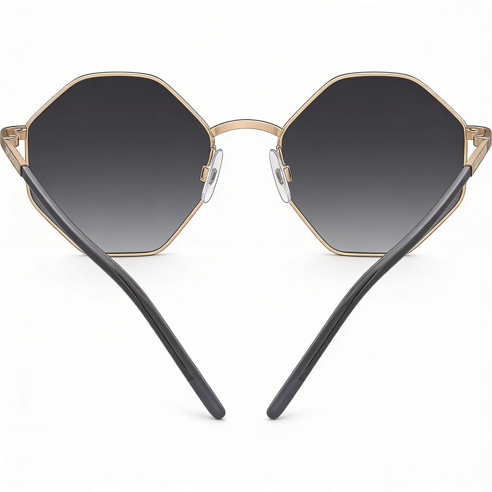 Gafas de sol Moschino MOL029/S para mujer, montura y lentes oro rosa, aleación de acero, protección UV, 56 mm