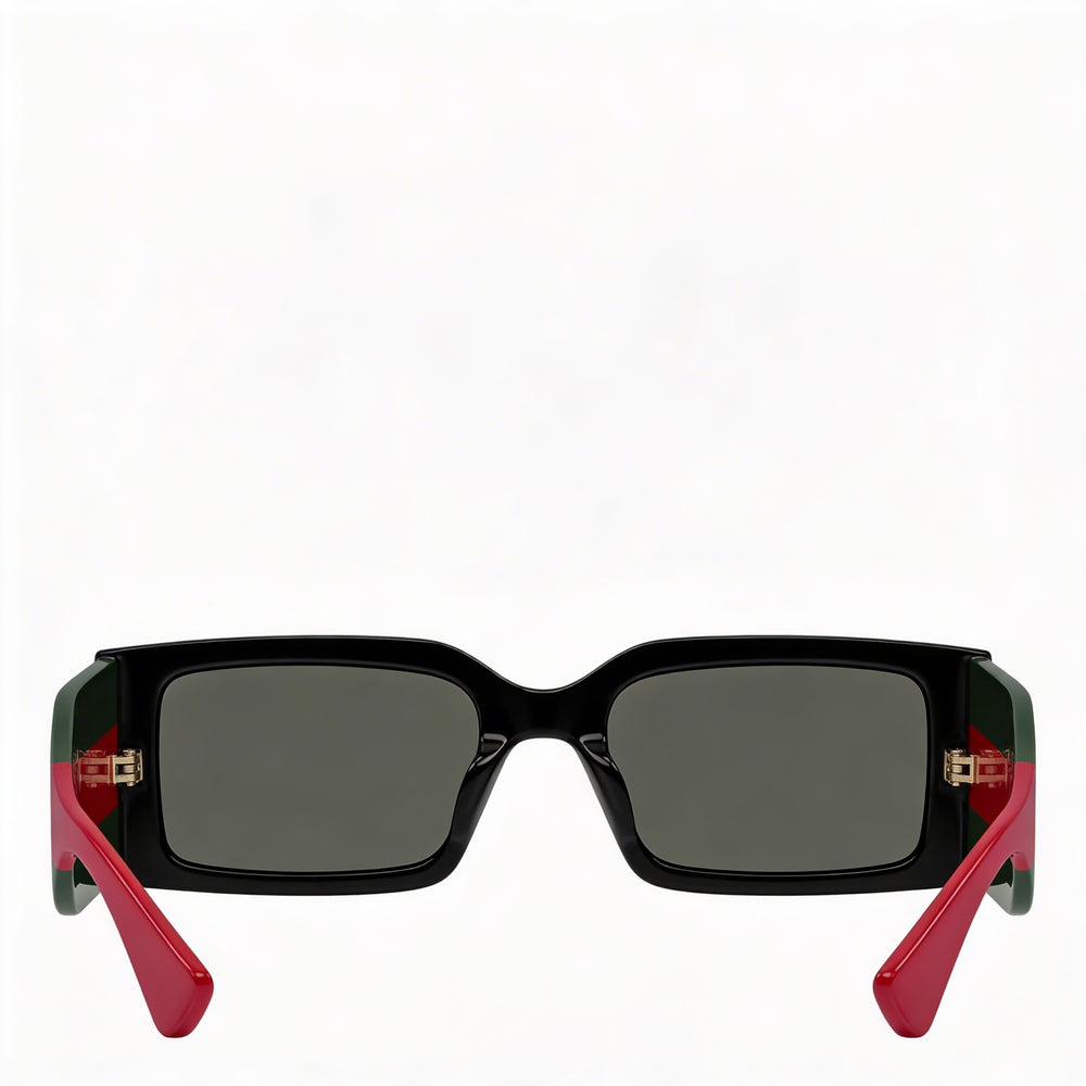 Gucci Modern Women's Plastic Polarized UV Protection Sunglasses, Black Green Frame, Black Lens, 52mm