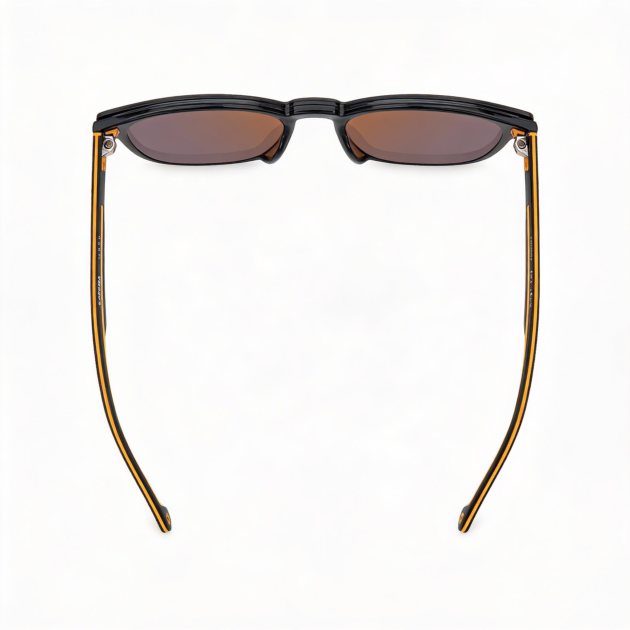 Gafas de sol Carrera Modern para mujer, de policarbonato negro y naranja, con protección UV y lentes multicapa rojas de 51 mm, Photo 4