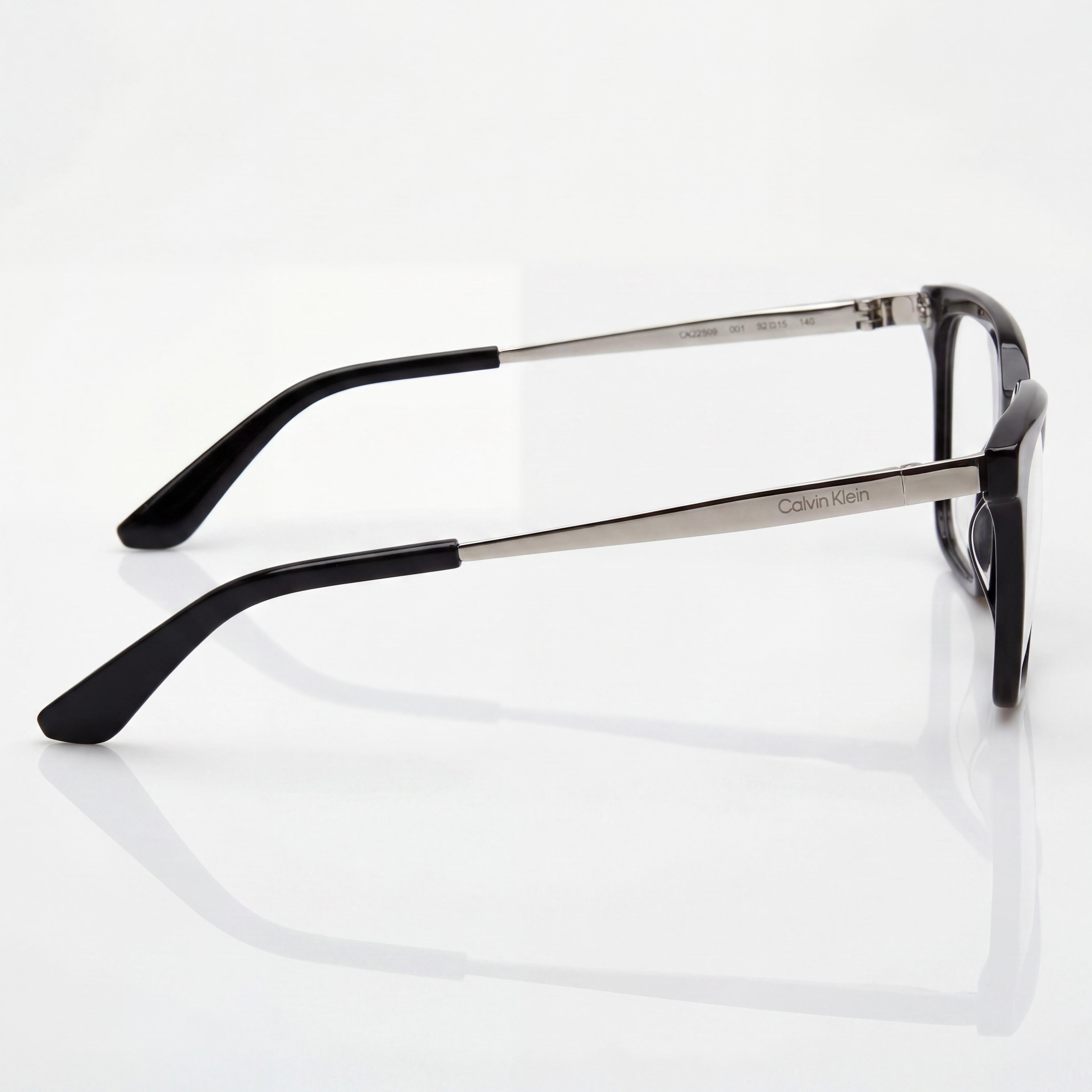 Calvin Klein Modern CK22509 Women’s Black Acetate Frame with Black Polycarbonate Lenses 52mm Sunglasses, Photo 3