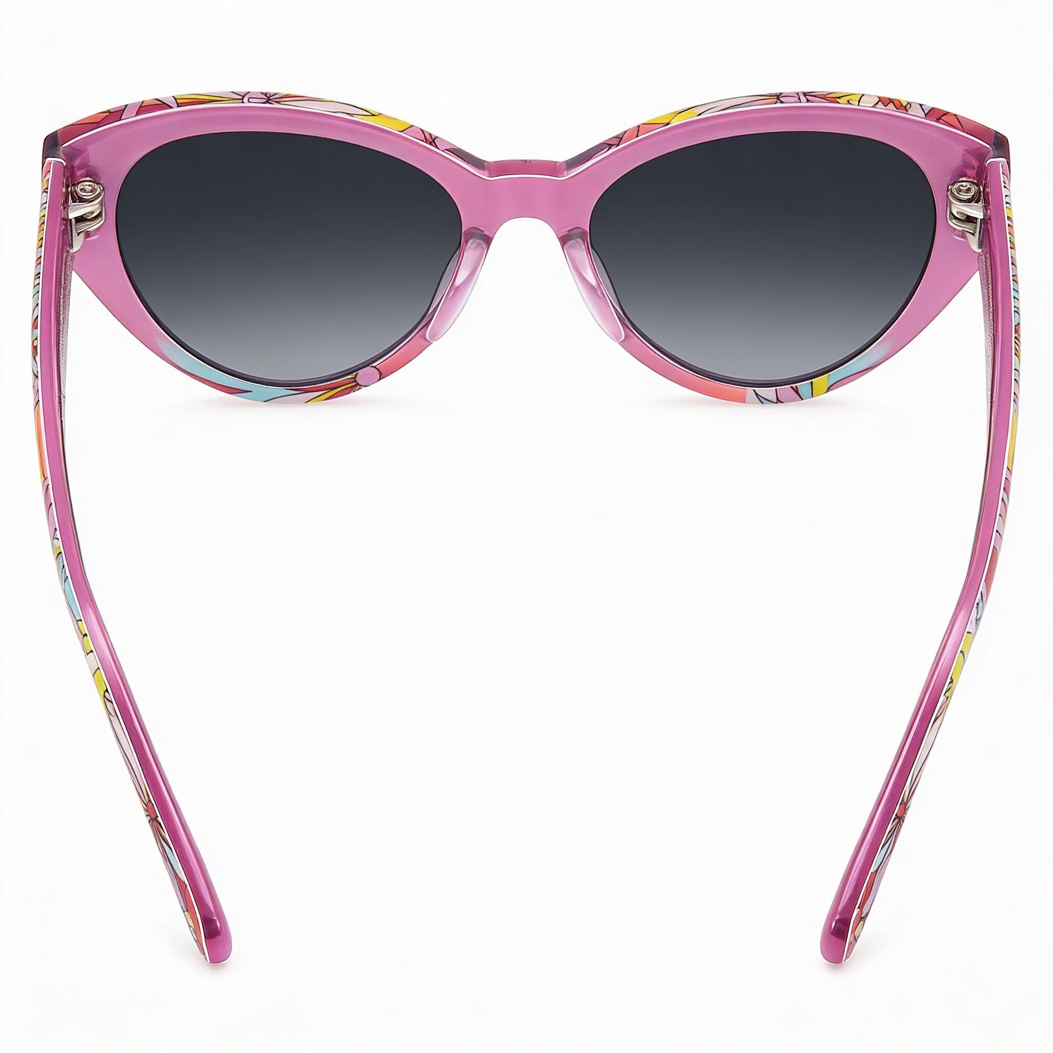 kate spade new york PAISLEIGH/S Women's Acetate Pattern Pink Cat Eye Non-Polarized Dark Grey Shaded Sunglasses 55mm, Photo 3