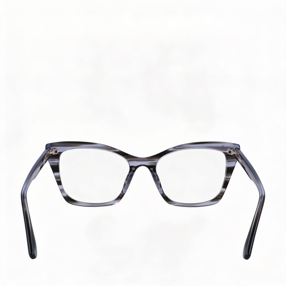 Gafas de acetato a rayas grises para mujer KARL LAGERFELD de 52 mm