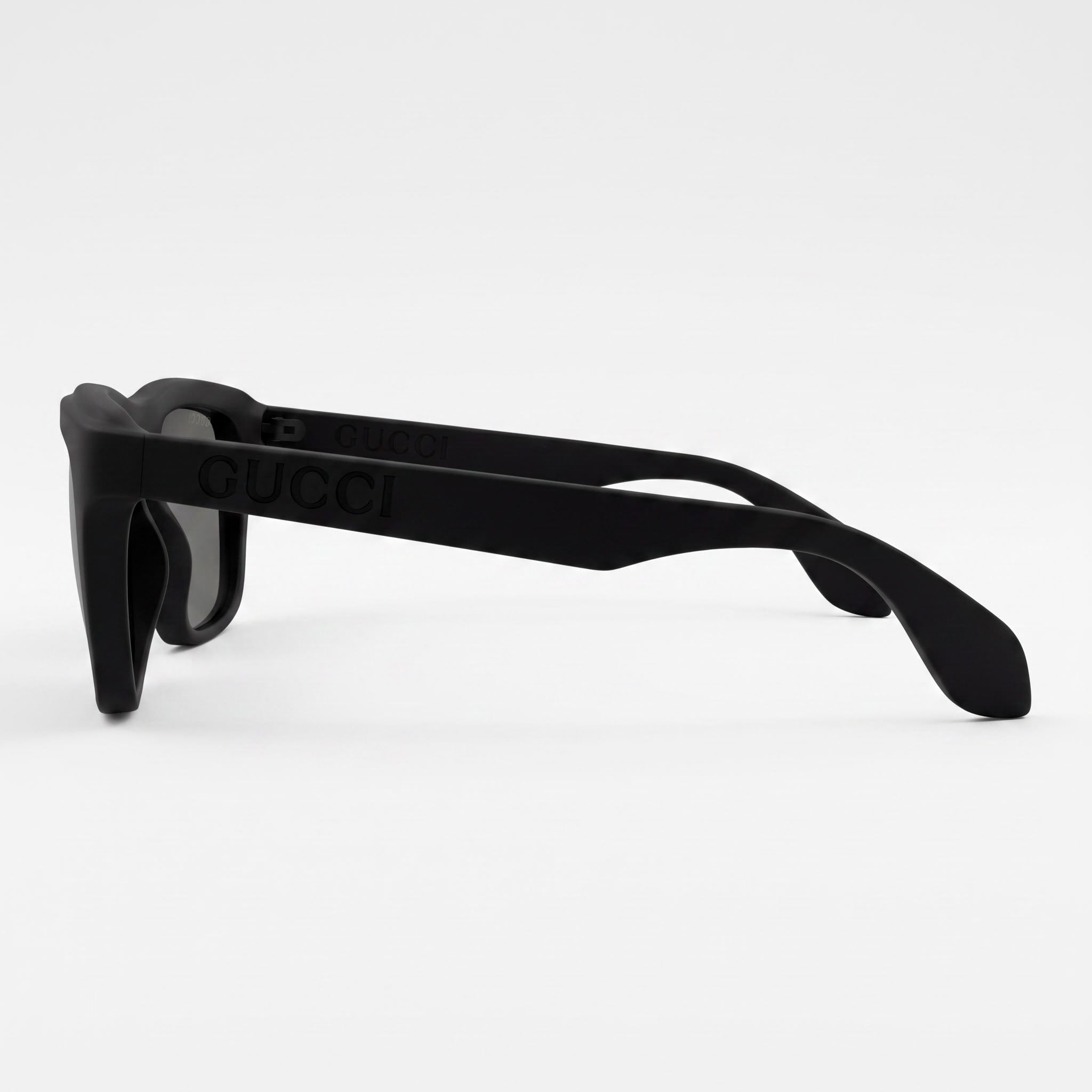 Gucci Casual Sunglasses for Men, Black Acetate Frame, Grey Non-Polarized Lenses, 55mm Lens Width, Photo 3