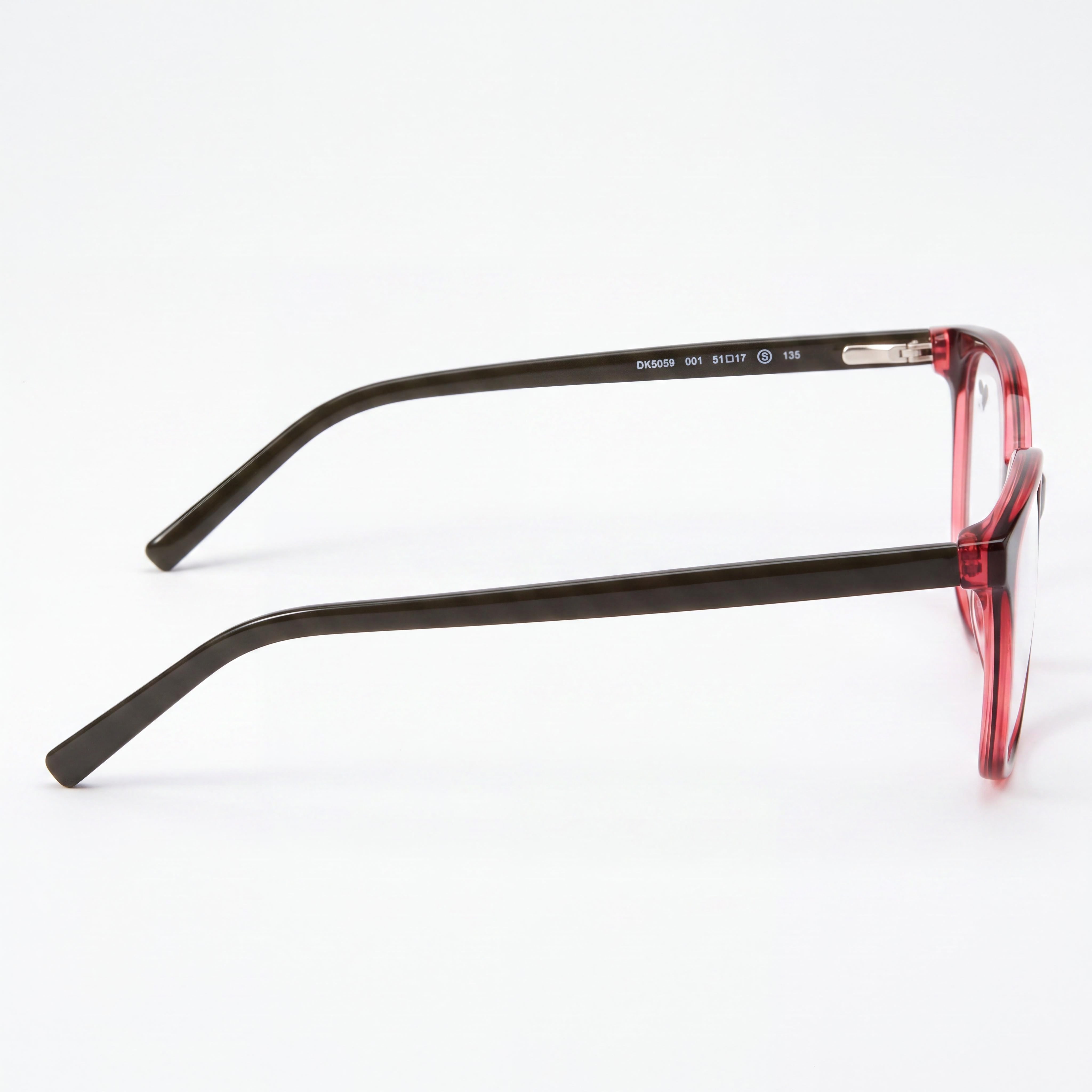 DKNY Modern Men's Non-Polarised Sunglasses with Black/Coral Laminate Acetate Frame - 51mm Lens Width, Photo 2