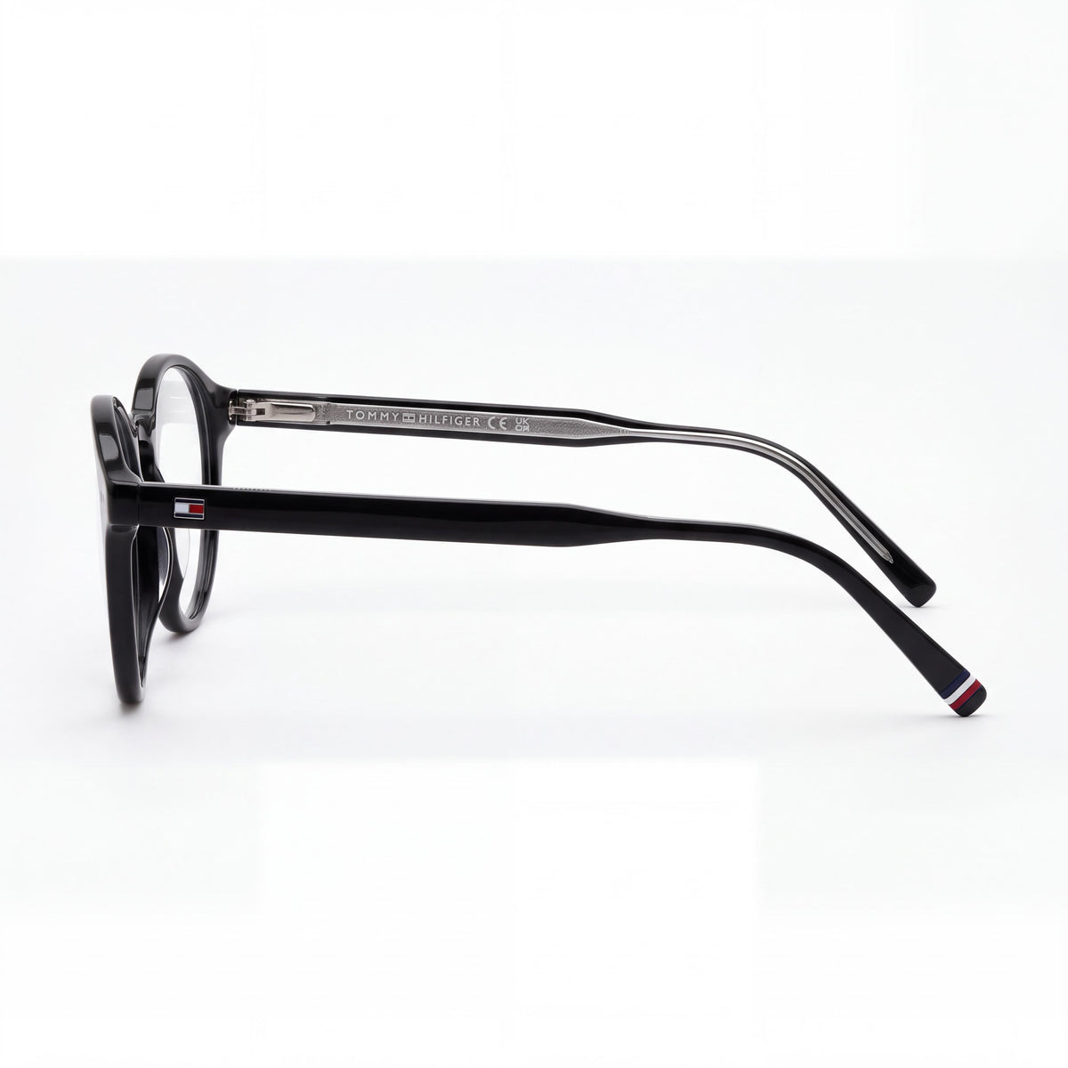 Gafas graduadas Tommy Hilfiger 2129 para hombre, redondas, de acetato negro transparente, sin polarizar, 51-20-150, Photo 2