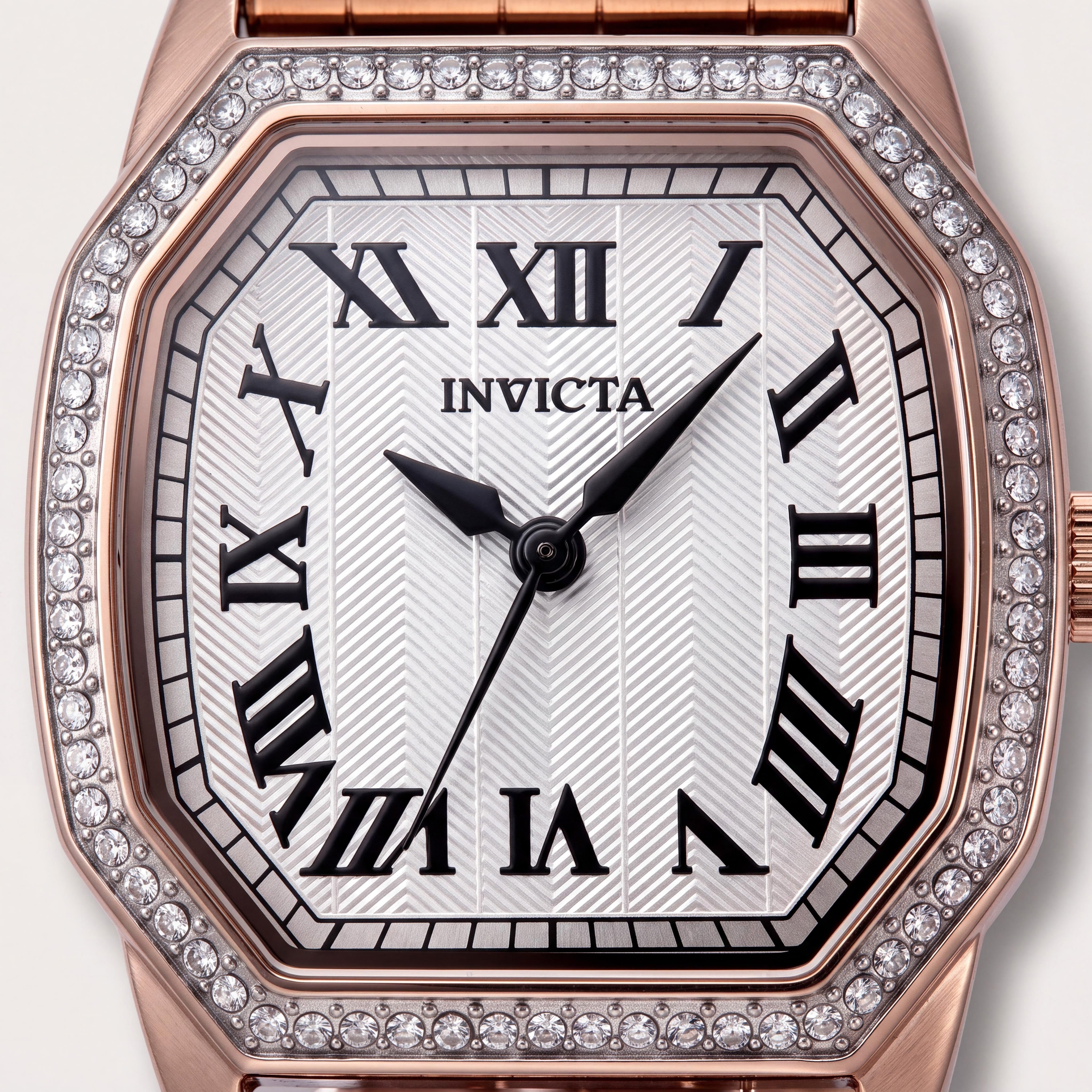 Invicta Wildflower 49039 Women's Rose-gold Stainless Steel Bracelet Quartz Watch 27mm Silver Dial, Photo 2