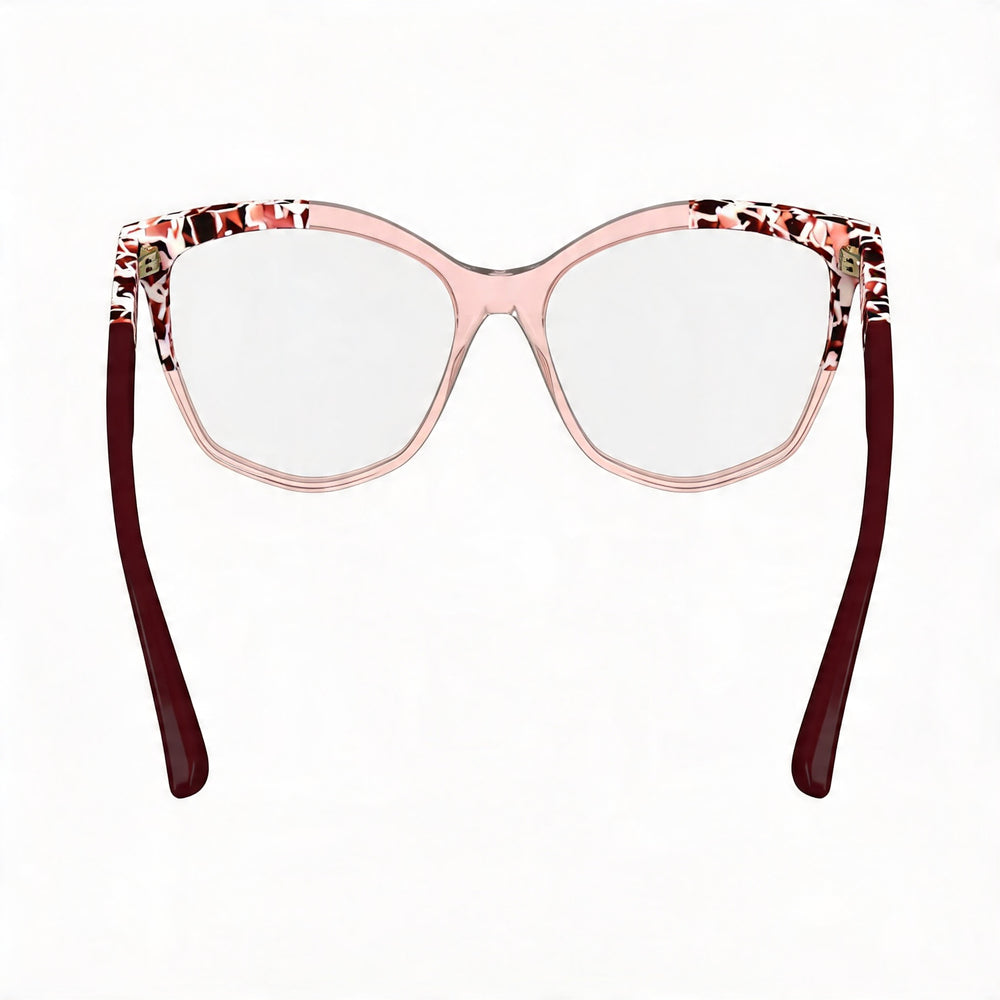 Gafas de acetato color mármol rosa Karl Lagerfeld Kl6154 para mujer, tamaño 55-16-140mm