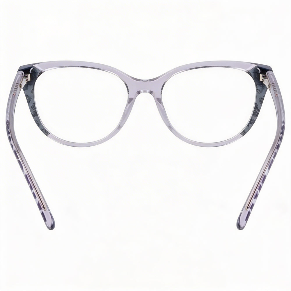 Bebe Bb5208 Women's Grey Animal Plastic Full Rim Cat Eye Optical Eyeglass Frame, 52mm Lens Width