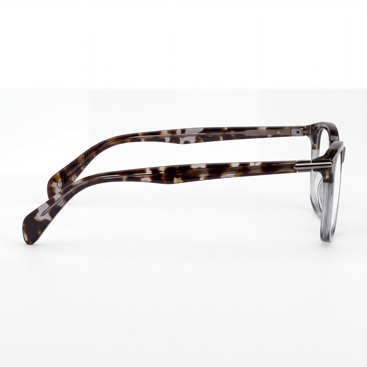 rag & bone Rnb7024 Unisex Acetate Black Grey 53mm Optical Frames with Clear Demo Lenses, Prescription Ready, Photo 3